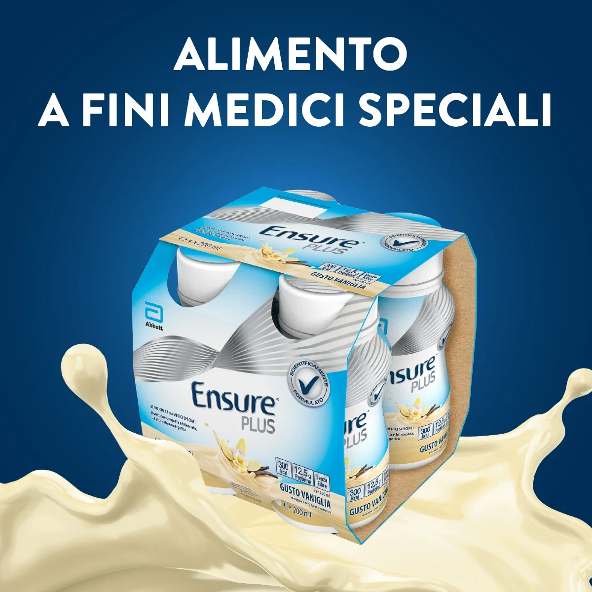 Abbott Ensure Plus Vaniglia 4x200ml Integratore Ipercalorico