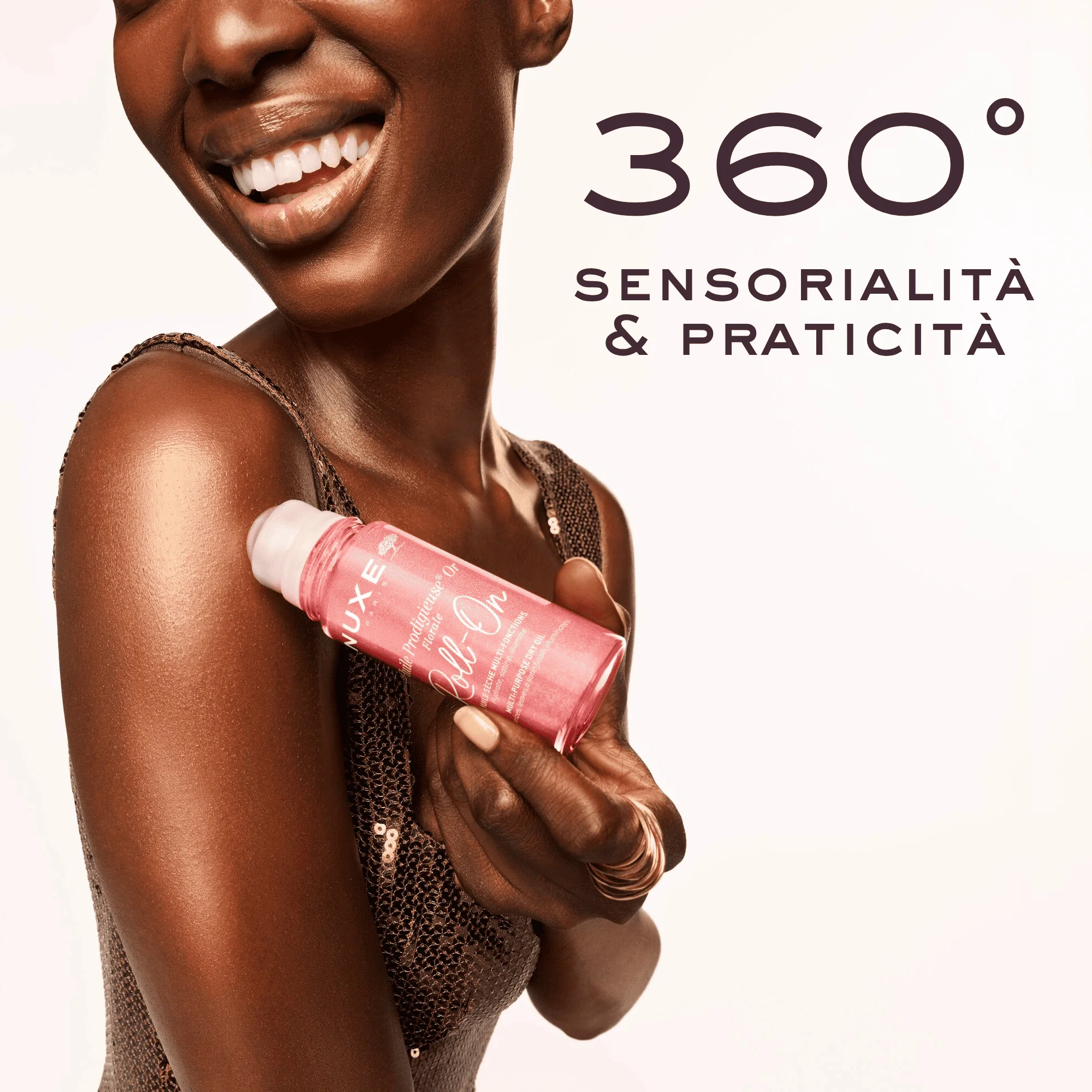 Nuxe Huile Prodigieuse Roll-On Or Florale 60 ml Effetto Rosa Dorato