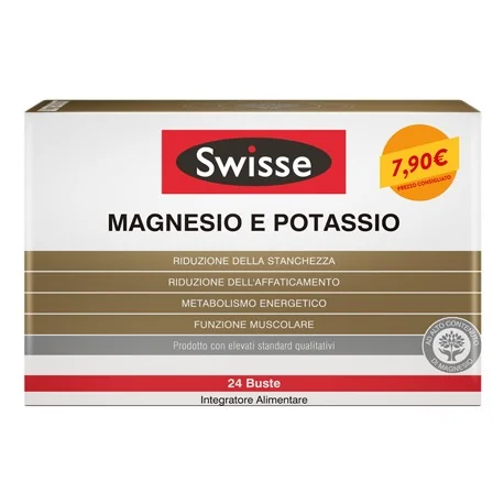 Swisse Magnesio e Potassio 24 Bustine Integratore Sali Minerali