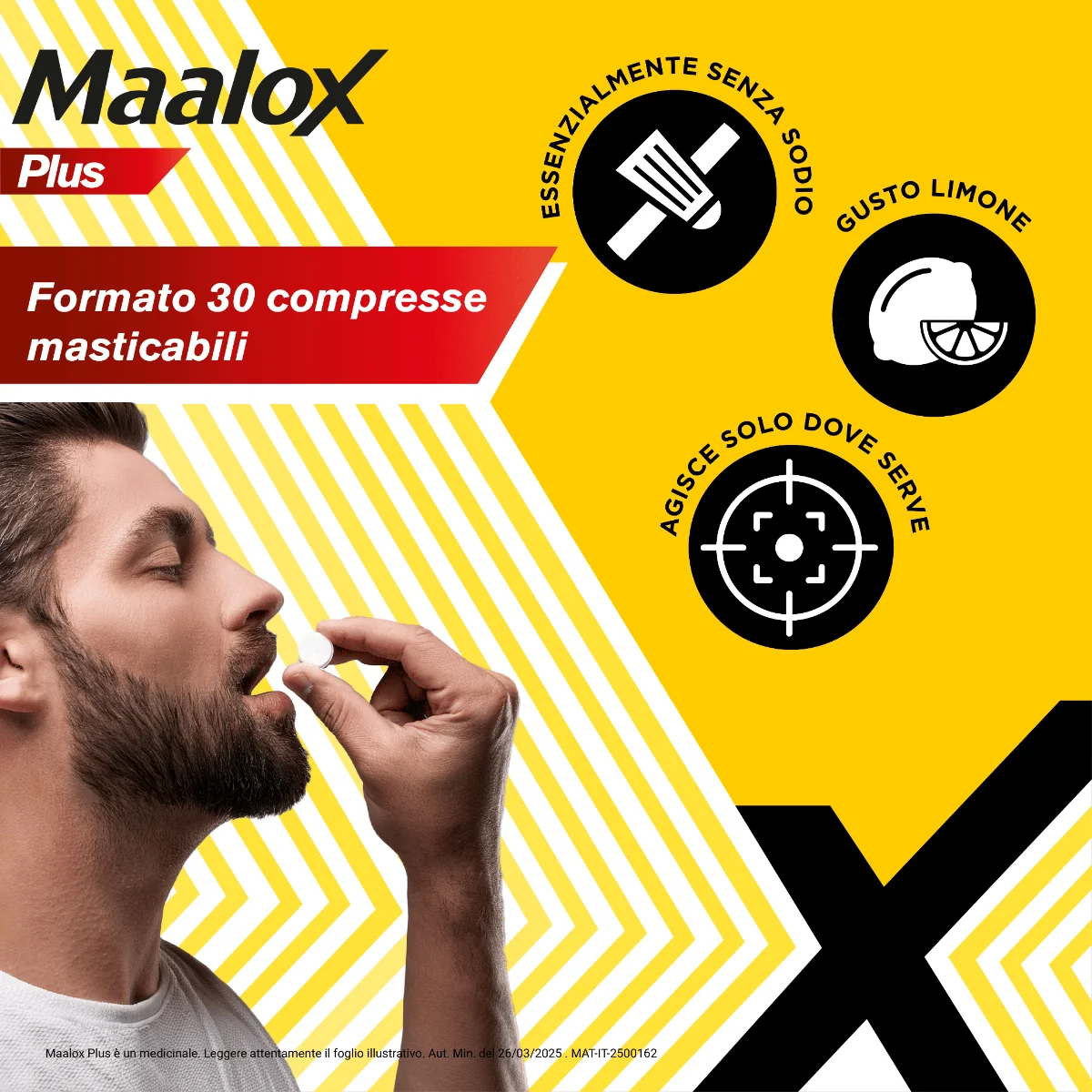 Maalox Plus 30 Compresse Masticabili Antiacido Antigonfiore