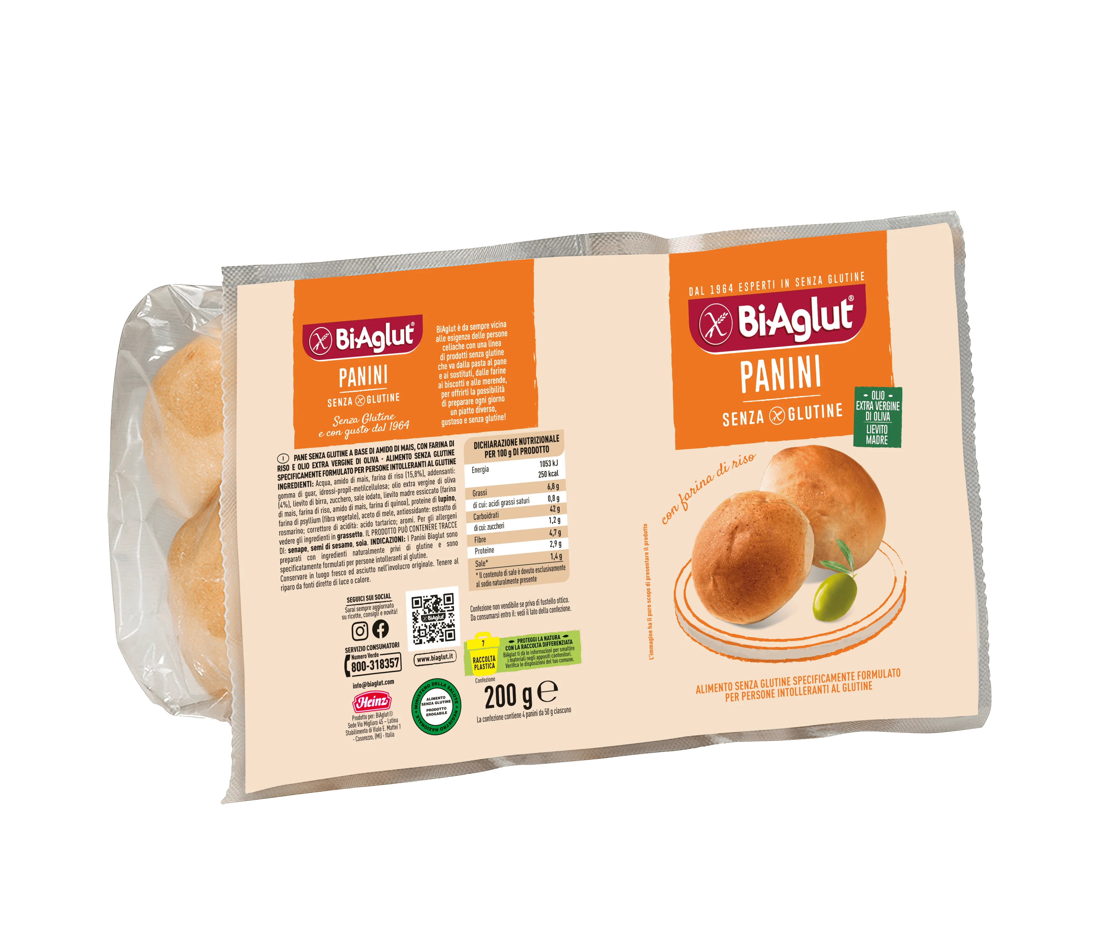 Biaglut Pane Soff Panini 4X50 g Senza Glutine