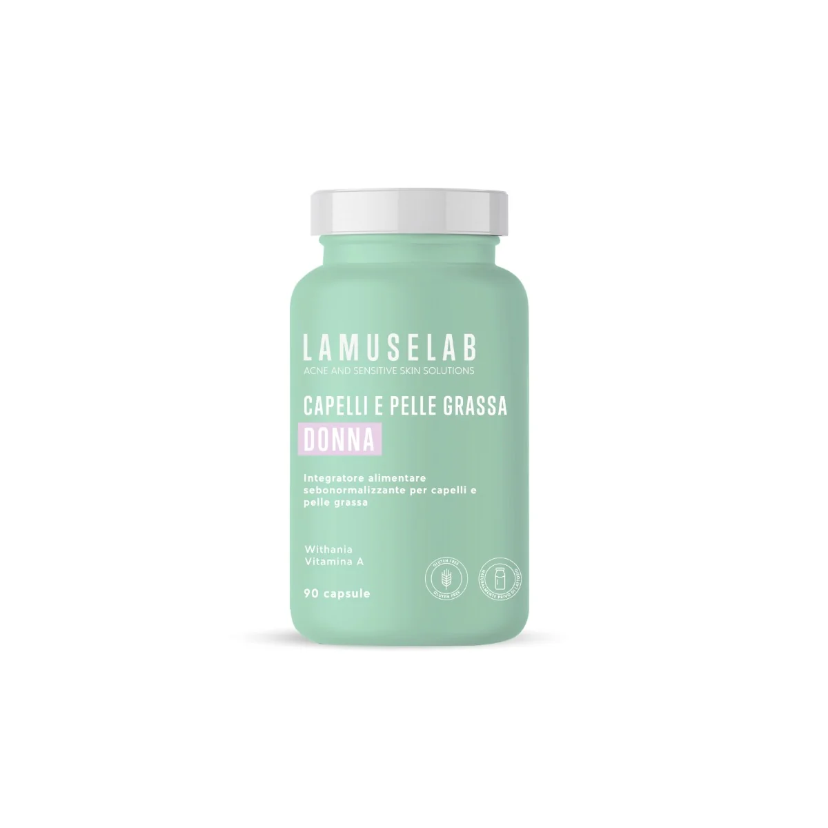 Lamuselab Capelli e Pelle Grassa Donna 90 Capsule Integratore Alimentare