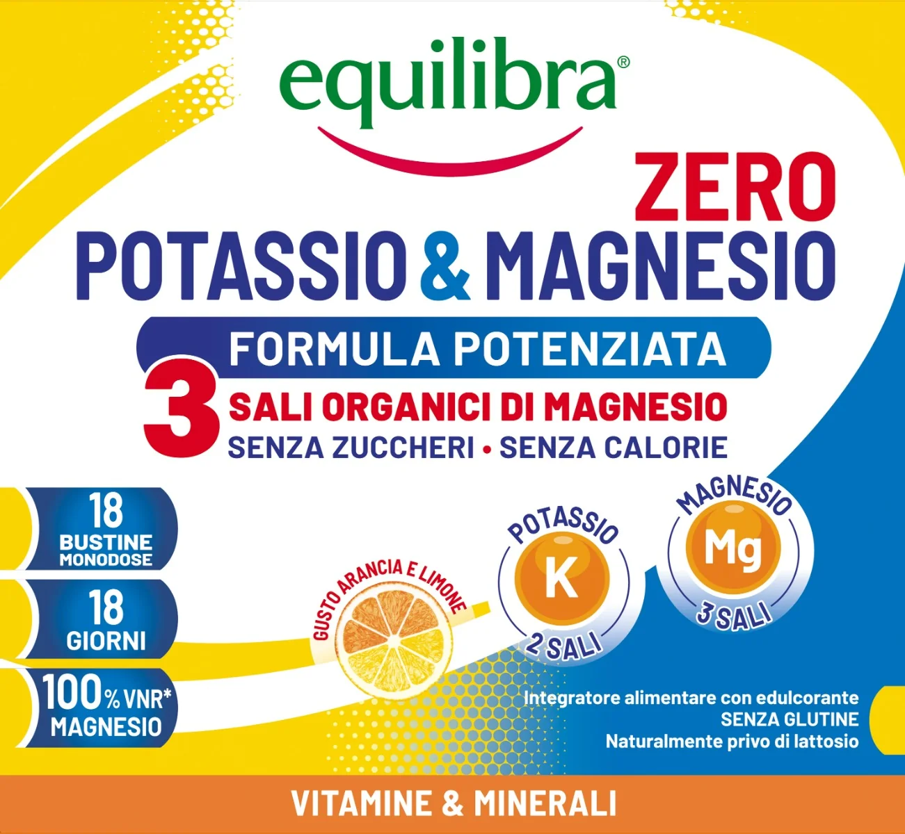Potassio & Magnesio Zero 3 18 Bustine Sali Minerali Senza Zucchero