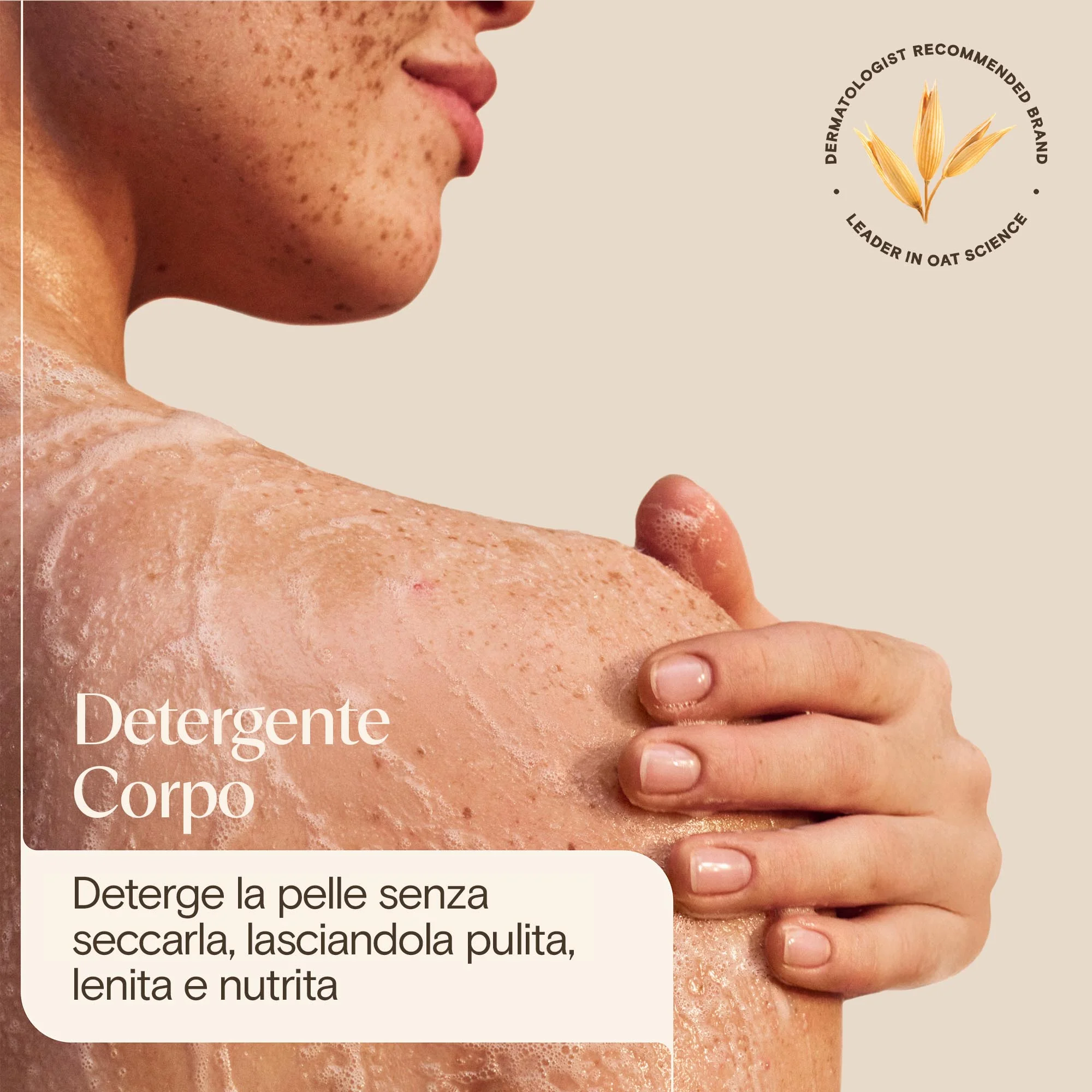 Aveeno Daily Moisturising Detergente Corpo 500 ml Bagnoschiuma Per Pelli da Normali a Secche