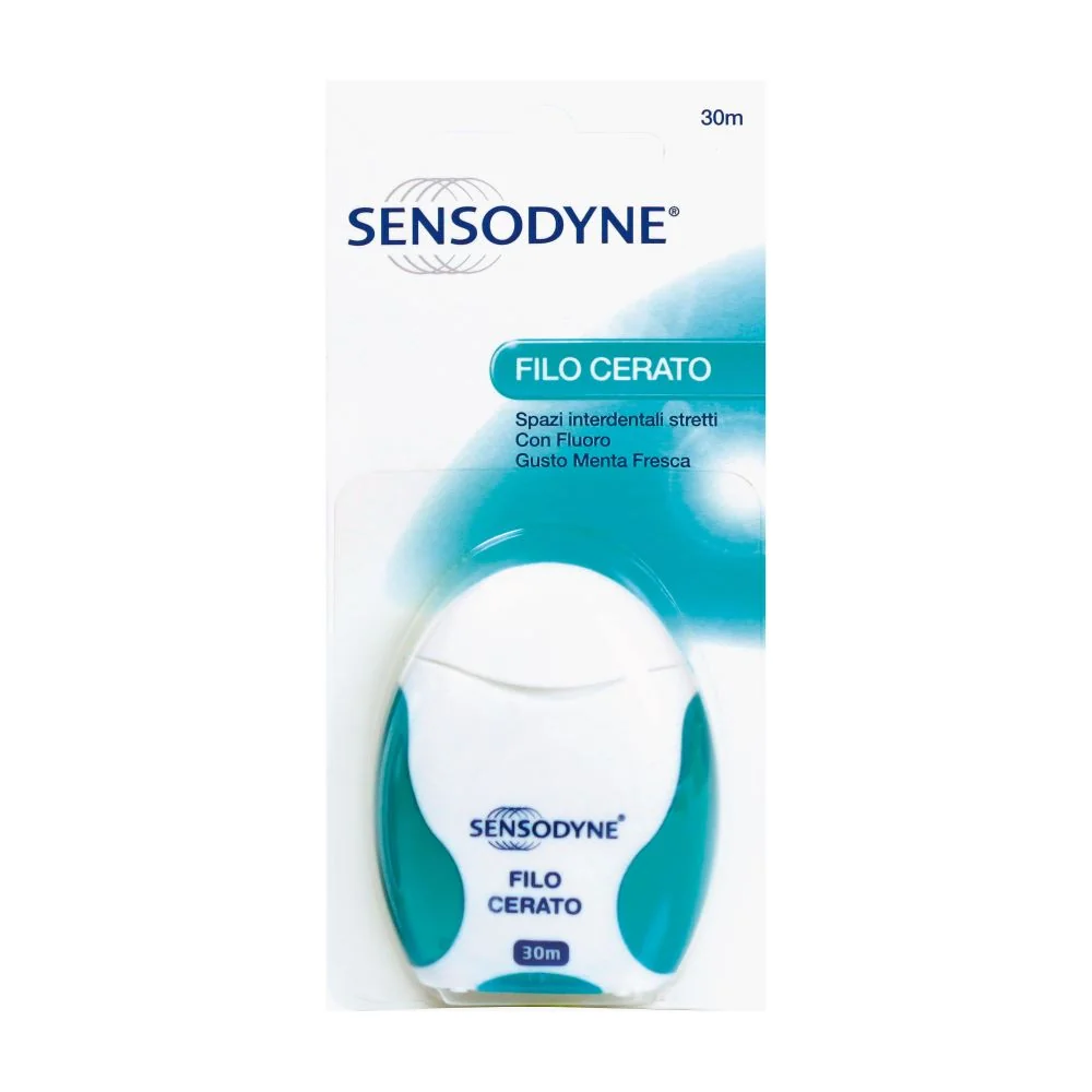 Sensodyne Filo Cerato Gusto Menta Fresca 30 ml Filo Interdentale