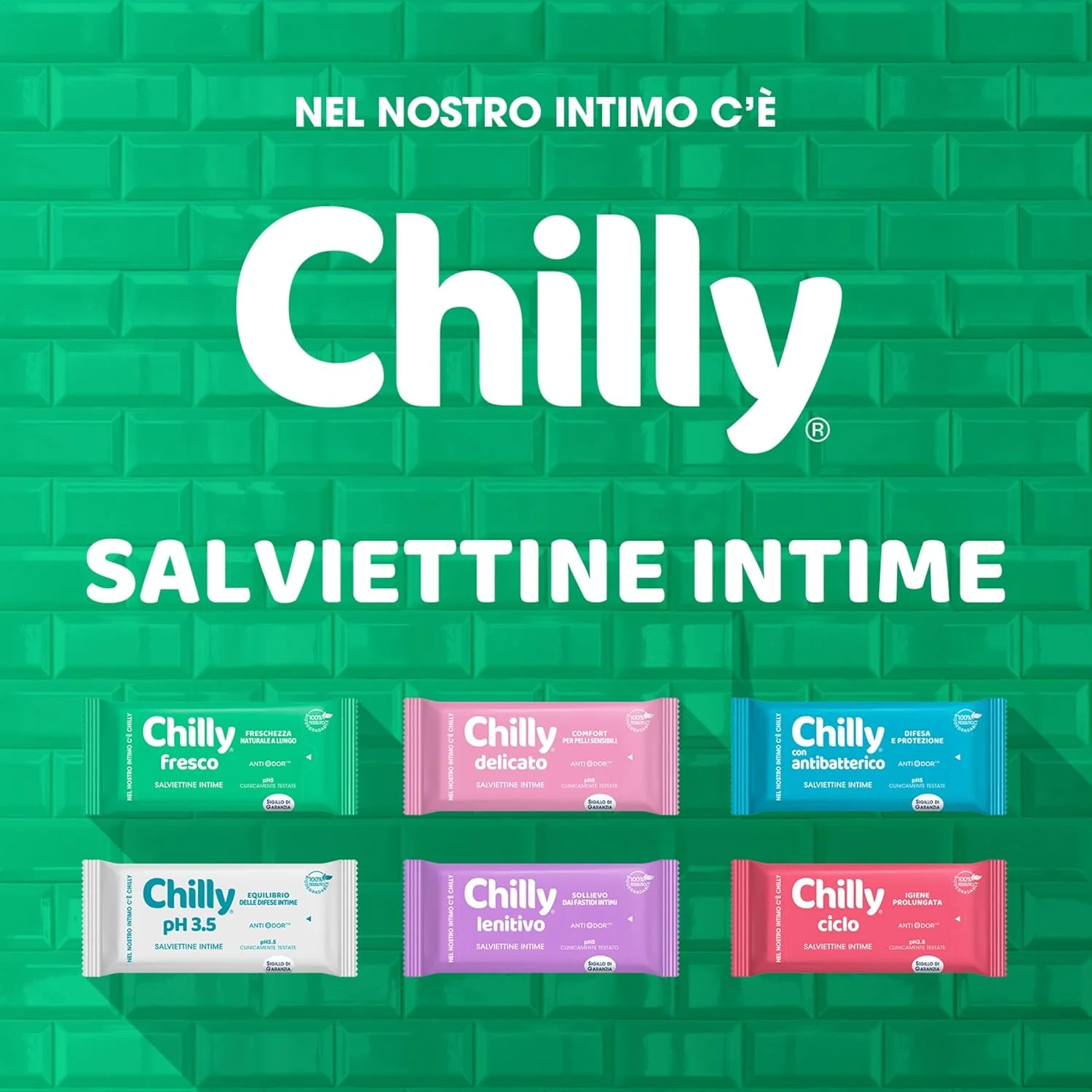 Chilly Salviettine Intime Lenitive Emollienti e protettive