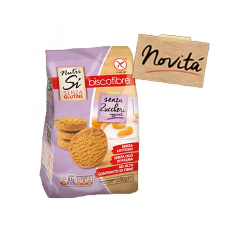 NutriSì Biscofibre Senza Zuccheri Senza Glutine 250 g