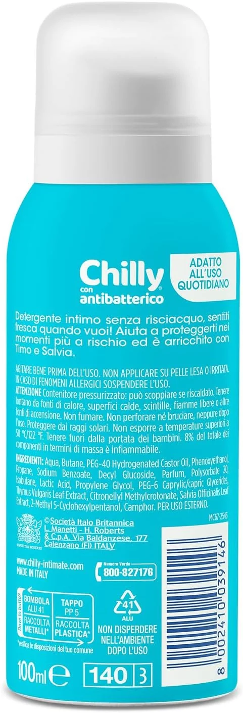 Chilly Detergente No Rinse Antibatterico 100 ml Purificante