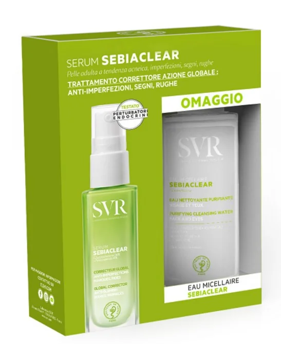 Svr Sebiaclear Set Serum 30 ml+ Eau Micellaire 75 ml Pelli miste e grasse