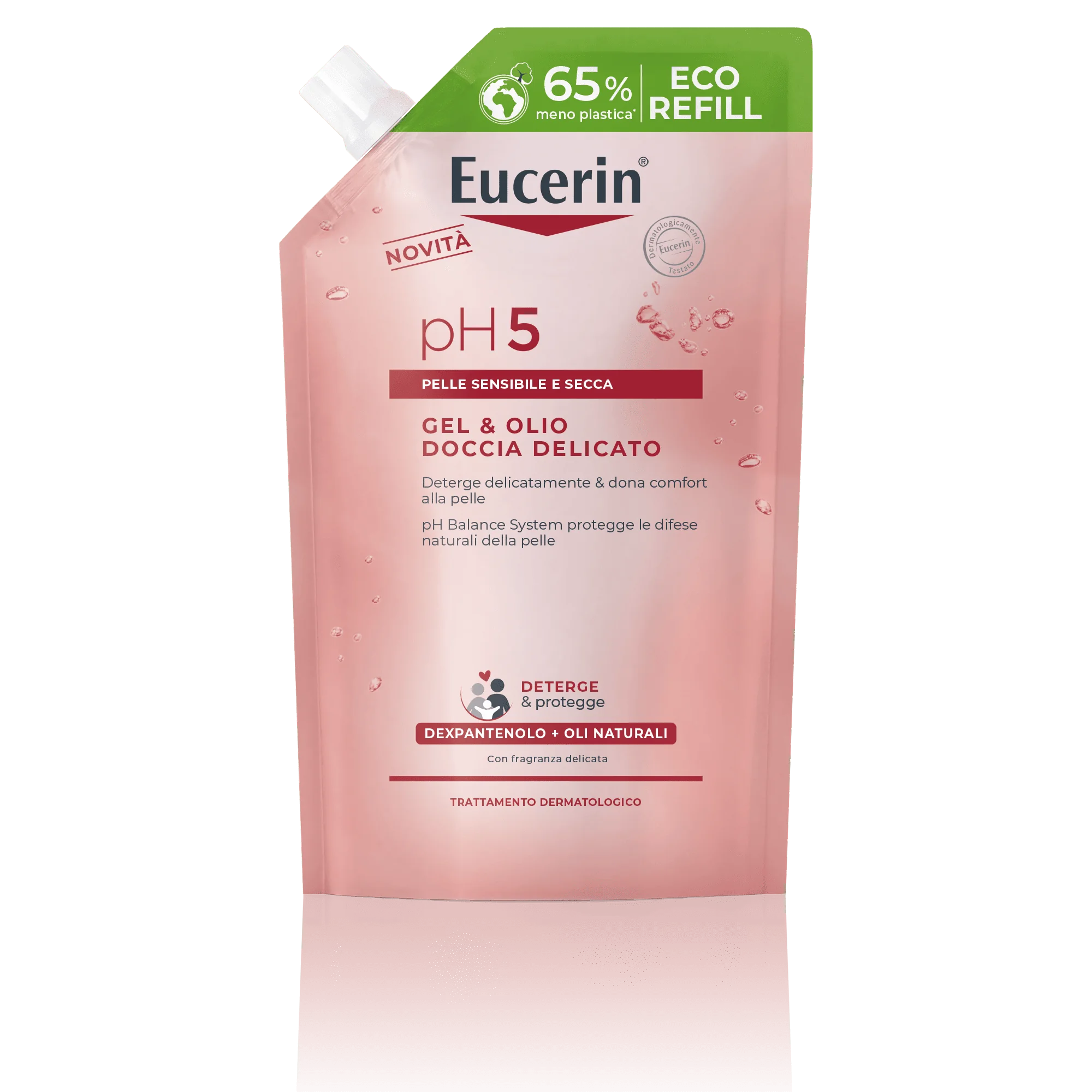 Eucerin Gel & Olio Doccia Delicato 400 ml Refill Detergente Corpo