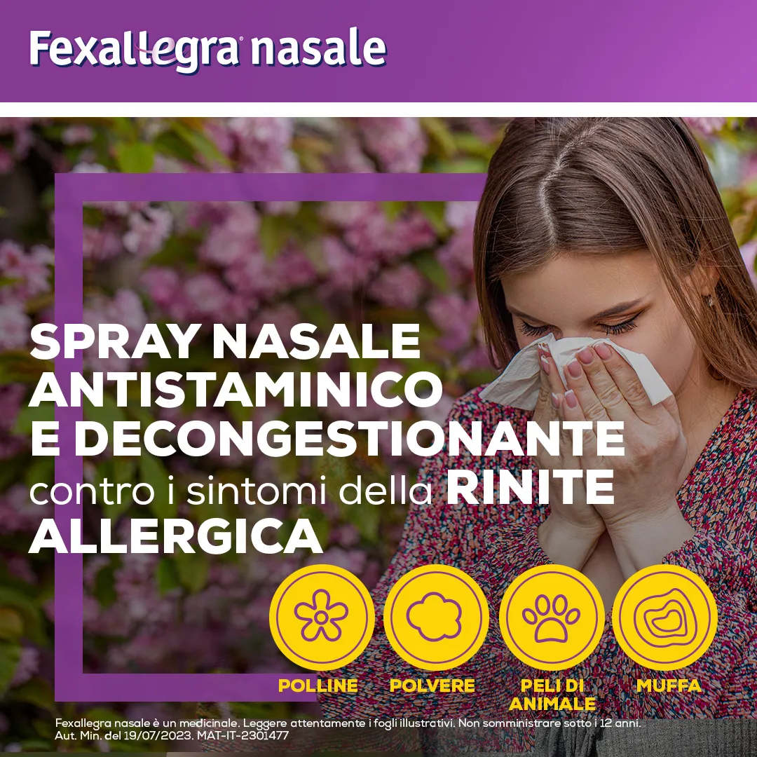 Fexallegra Nasale Spray 10 ml 1 mg/ml + 3,55 mg/ml Rinite Allergica