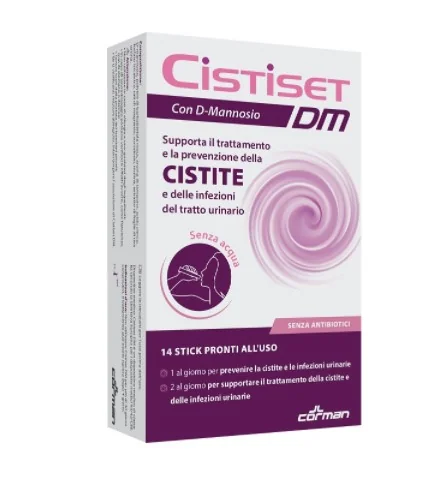 Cistiset DM Con D-Mannosio 14 Stick Per il Trattamento Delle Infezioni Delle Vie Urinarie