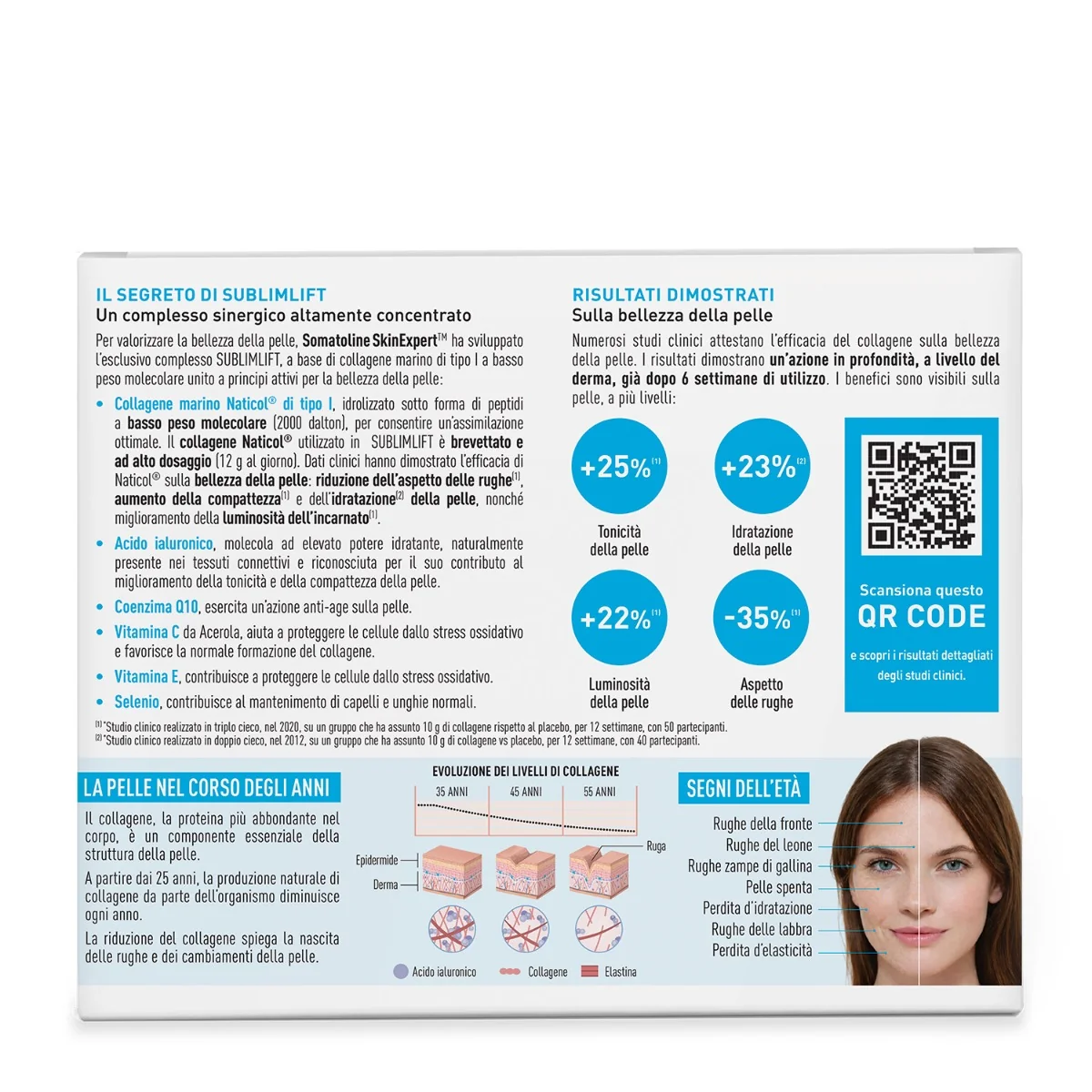Somatoline Collagene Beauty Sublimlift 10 Bustine Gusto Limone Senza Glutine Senza Lattosio Senza Glutine