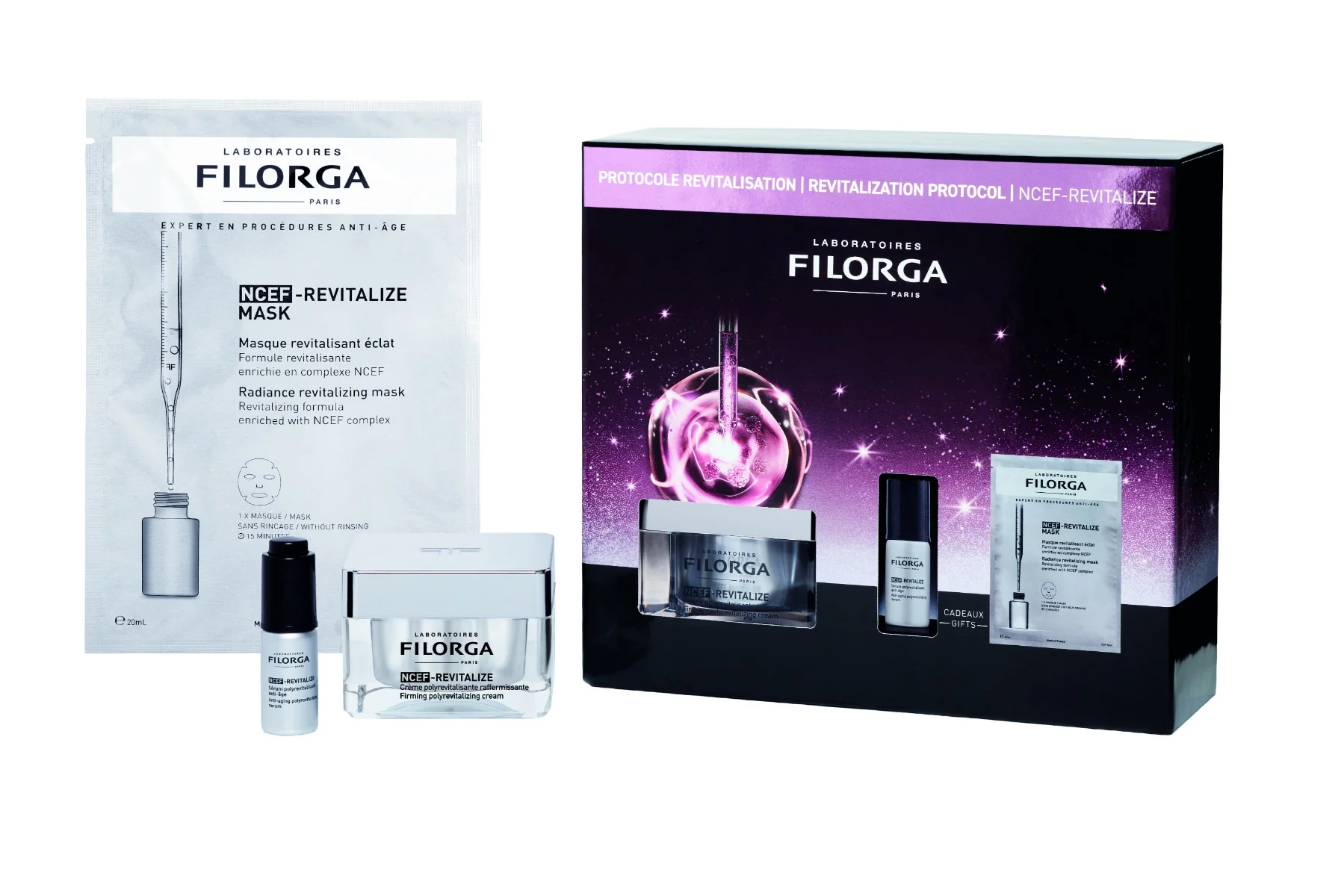 Filorga Xmas Coffret Ncef Revitalize 2025 NCEF-REVITALIZE CREMA 50ml + NCEF-REVITALIZE SERUM 5ml + NCEF-REVITALIZE SHEET MASK