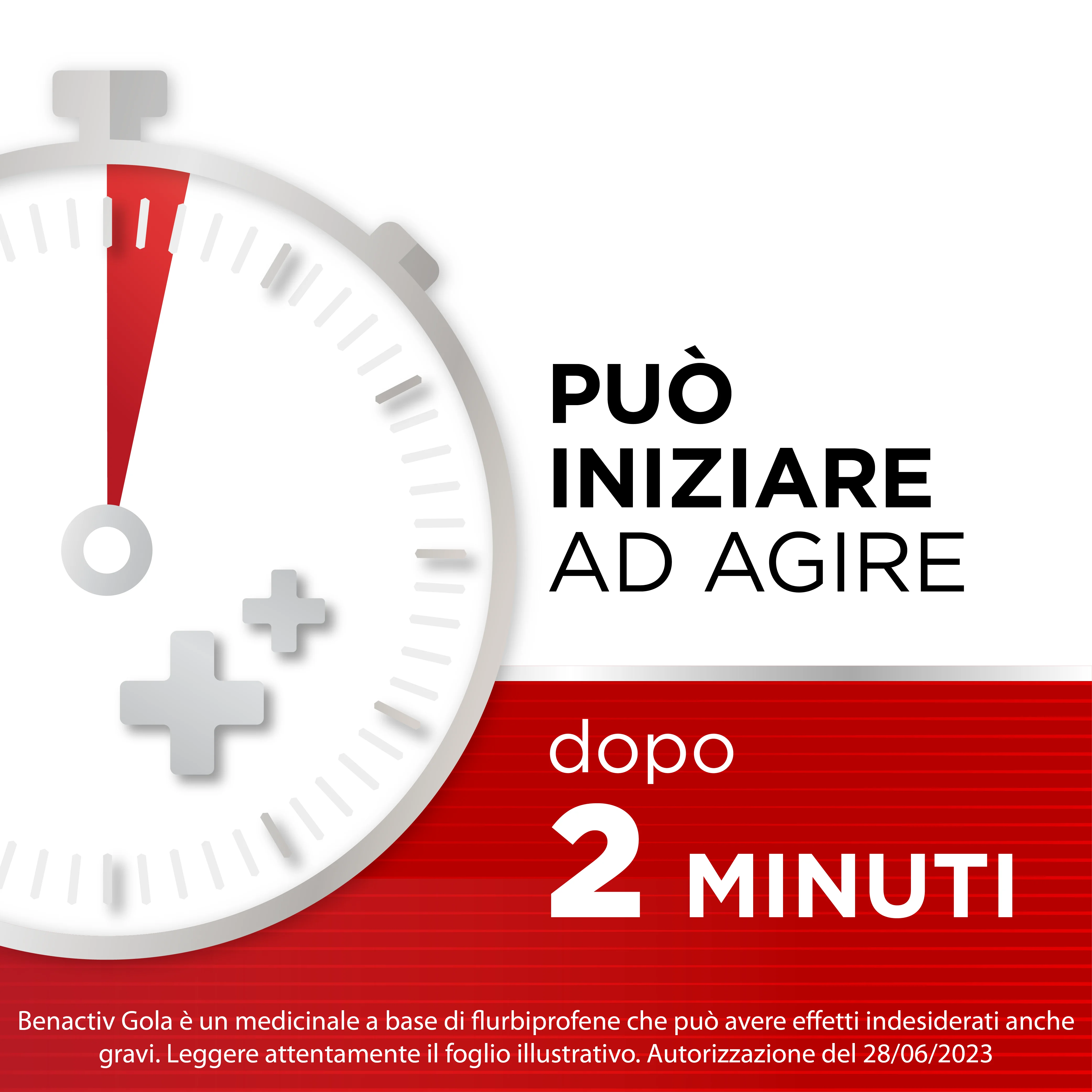 Benactiv Gola Pastiglie Limone e Miele Flurbiprofene 16 Pastiglie Flurbiprofene per Mal di gola