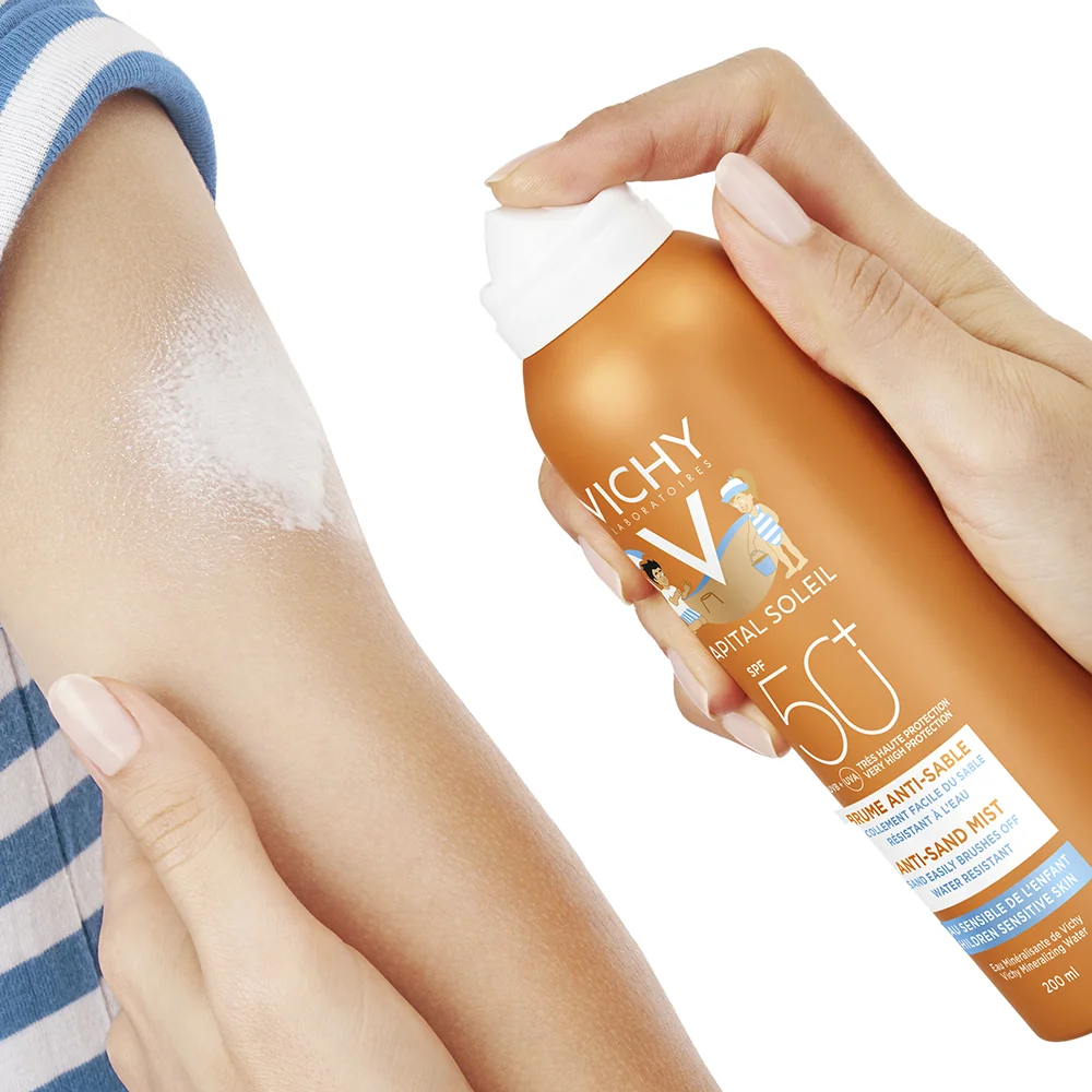 Vichy Ideal Soleil Spray Solare SPF50, 200 Ml Anti-sabbia per bambini