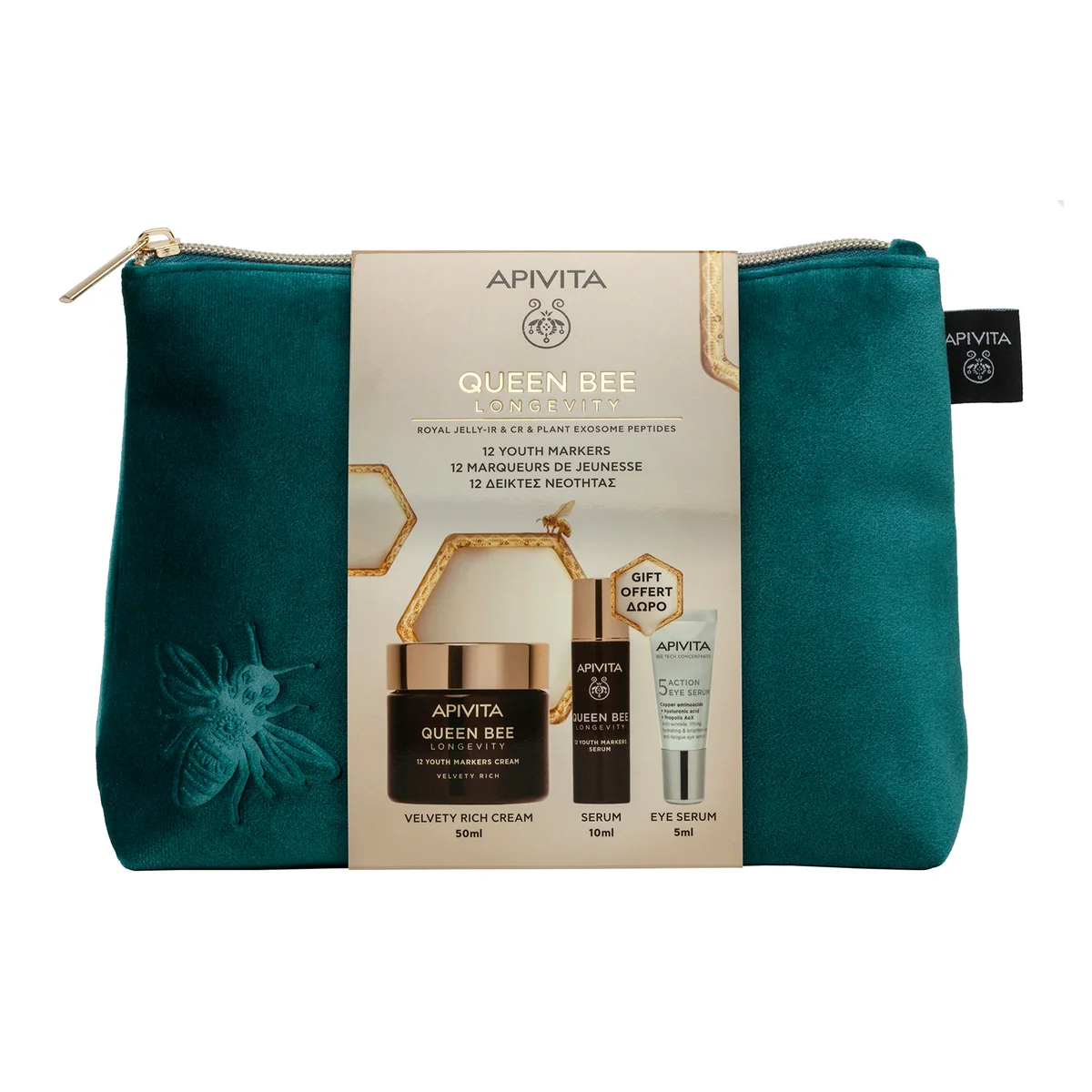 Apivita Pro Xm Queen Bee Rich Crema Routine 3 Pezzi