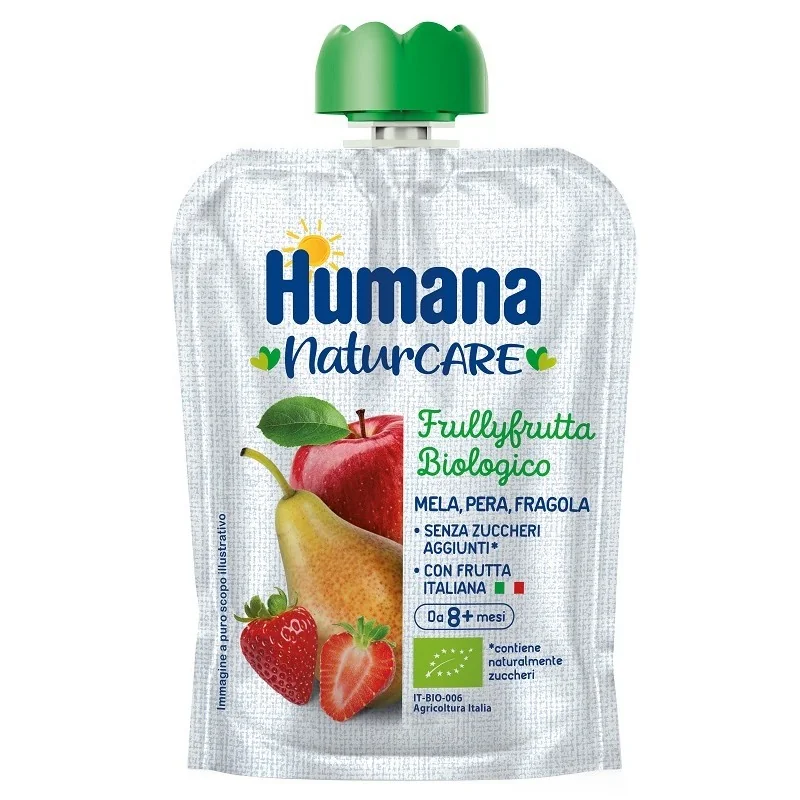 Humana Frullyfrutta Mela Pera Fragola 90 G Alimento per l'infanzia