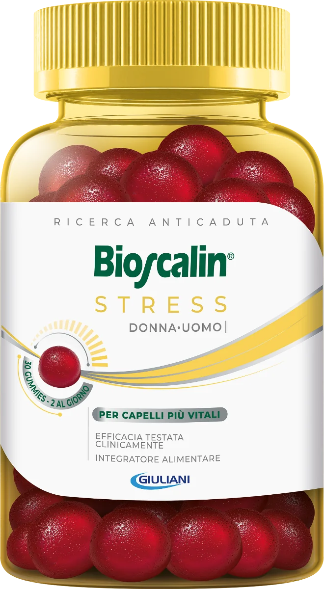 Bioscalin Stress Donna - Uomo 30 Gummies Anticaduta per Capelli
