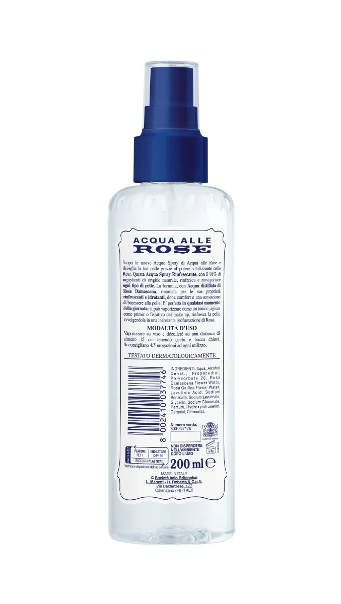 Acqua Alle Rose - Acqua Spray Rinfrescante 200 Ml Spray viso