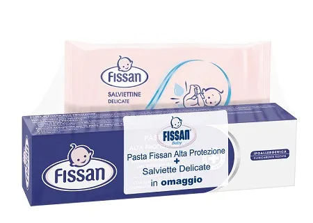 Fissan Pasta Alta Protezione 100 ml + Salviettine Delicate 15 Pezzi