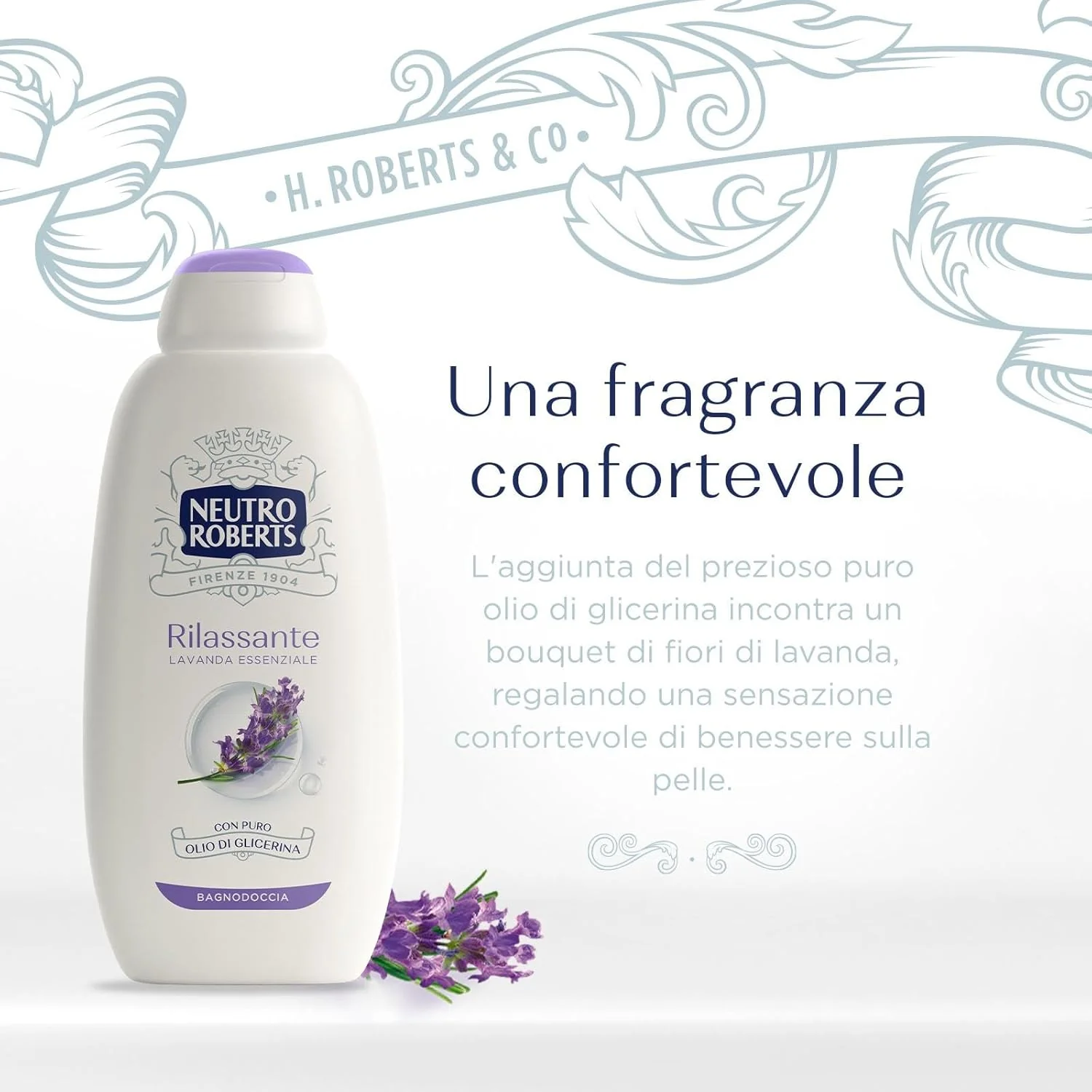 Neutro Roberts Bagnoschiuma Rilassante 600 ml Con Lavanda Essenziale