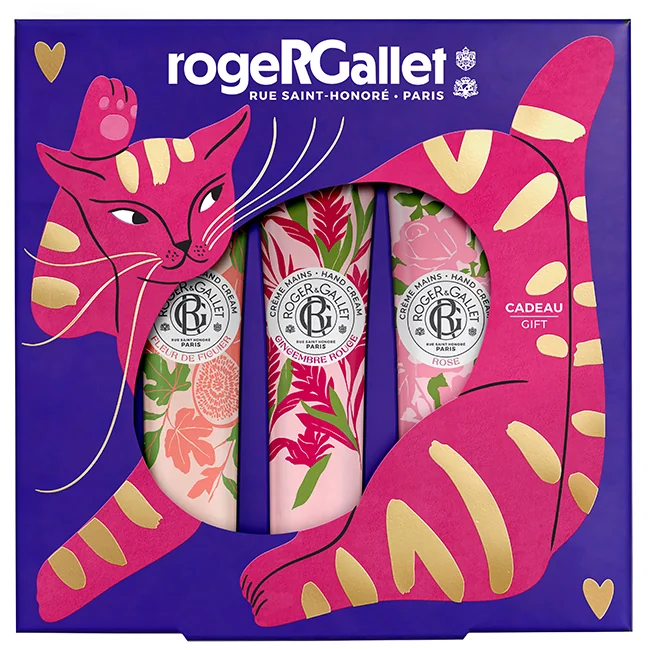 Roger&Gallet Set Natale Trio Crema Mani 30 ml Fleur De Figuier/Gingembre Rouge/Rose Idratazione delle Mani