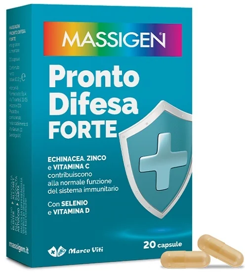 Massigen Pronto Difesa Forte 20 Capsule Normale Funzione del Sistema Immunitario