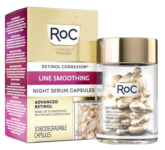 Roc Retinol Correxion Line Smoothing Siero Viso Notte 30 Capsule