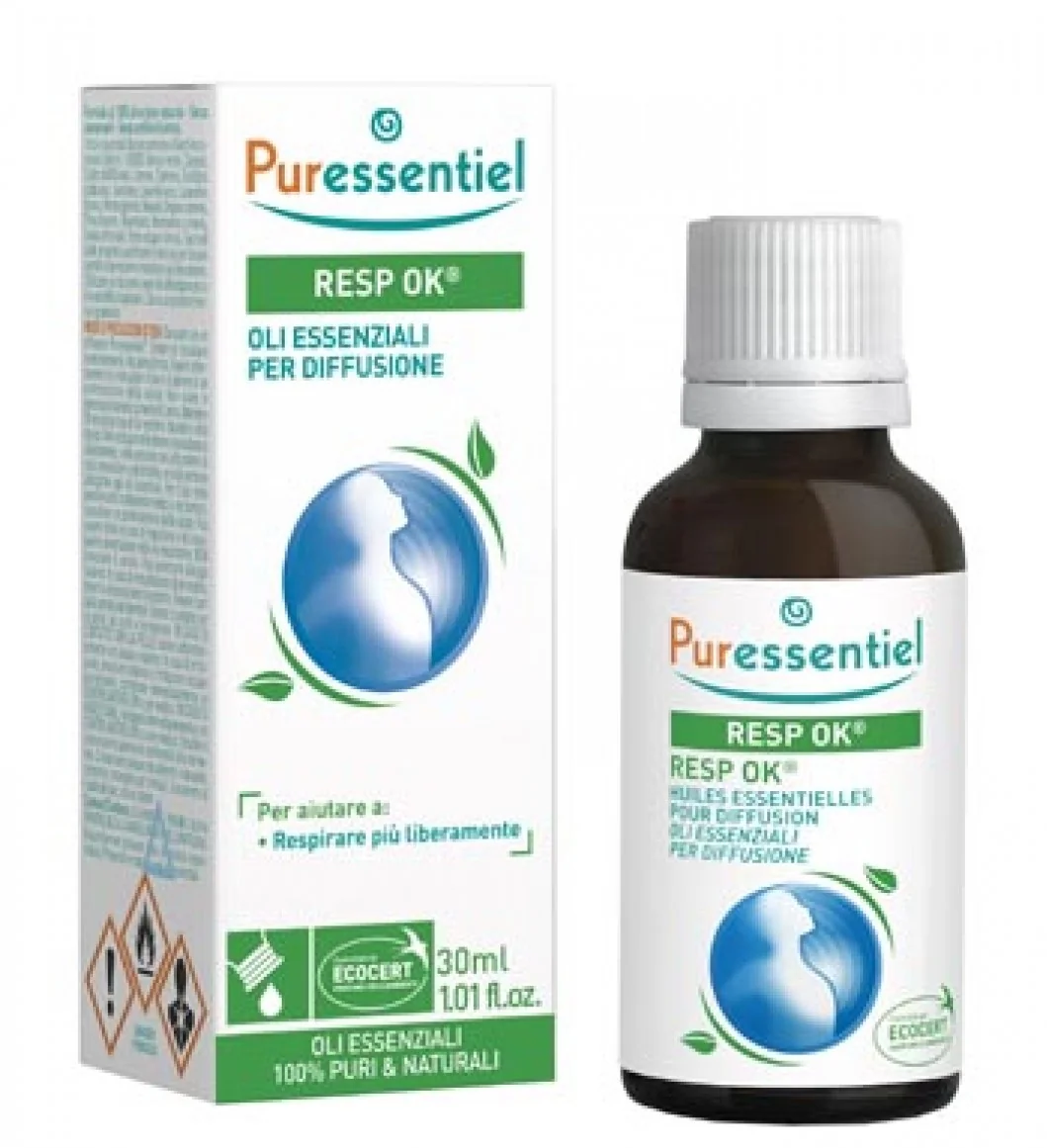 Puressentiel Ecocert Resp Ok Oli Essenziali per Diffusione 30 ml Per aiutare a Respirare più Liberamente