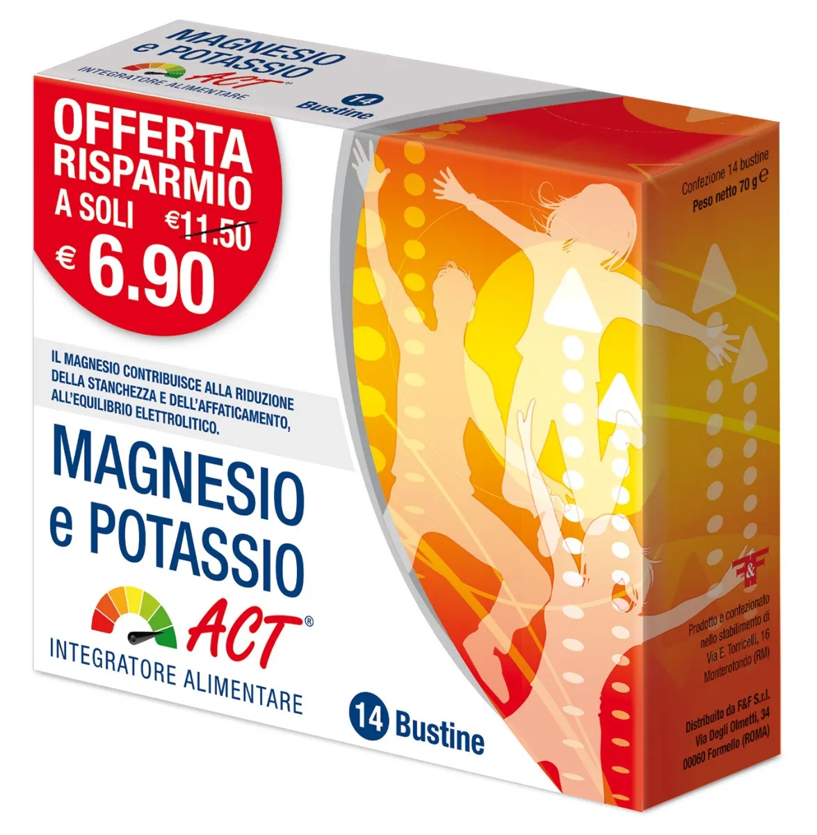 Magnesio Potassio ACT Integratore 14 Bustine
