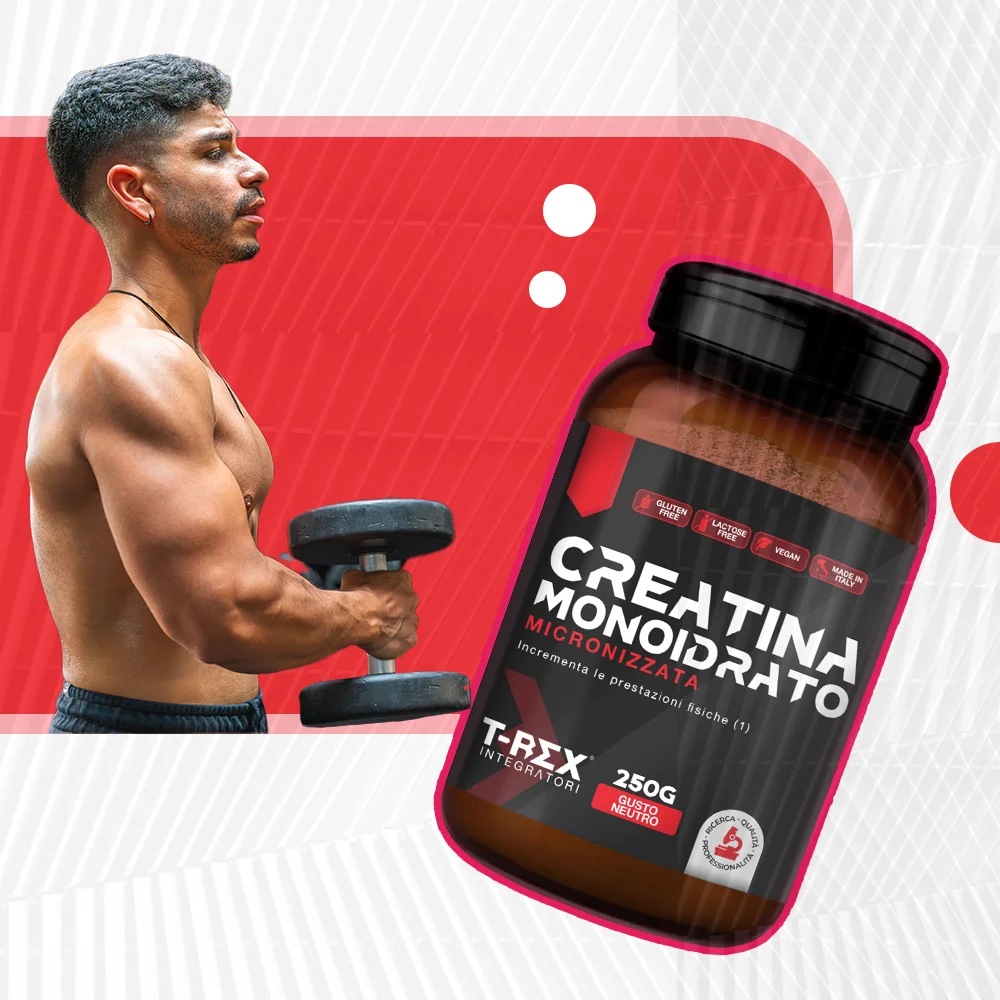 T-Rex Creatina Monoidrato Neutro 250 G Attività Sportiva