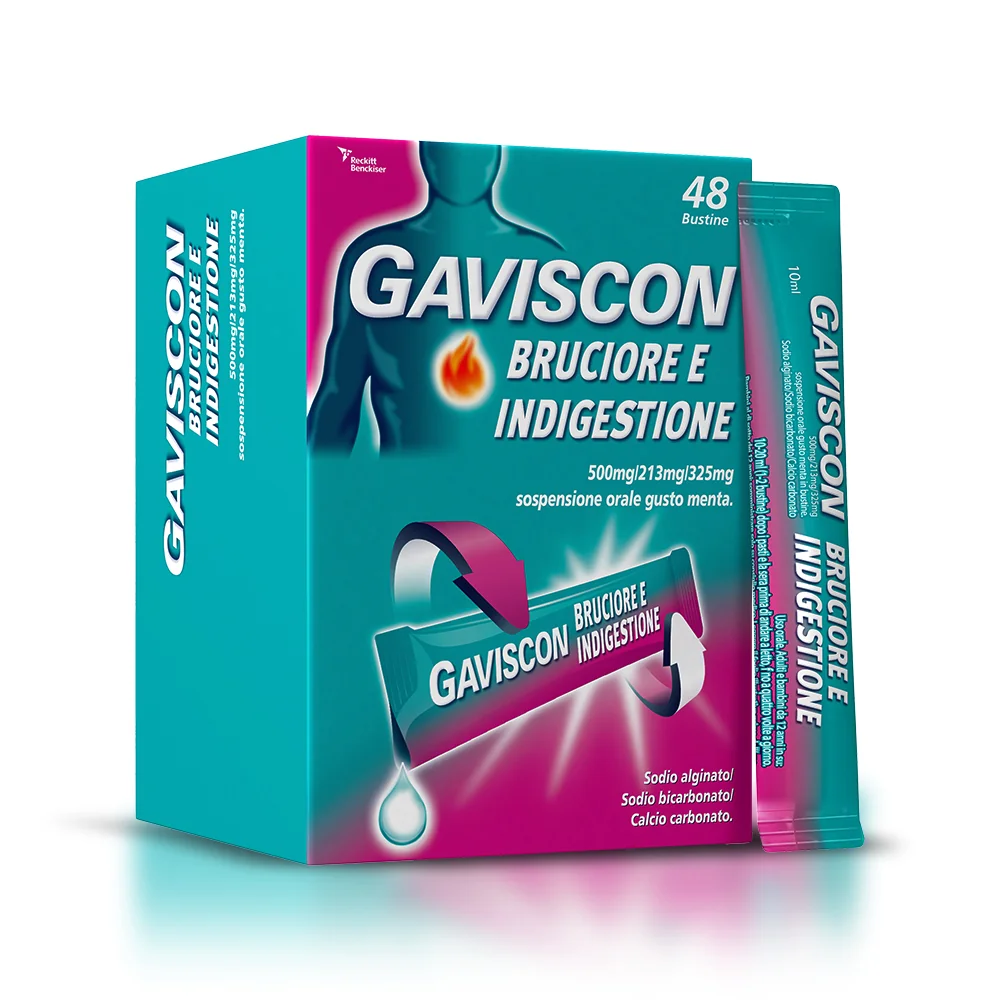Gaviscon Compresse Masticabili Aroma Menta 500 mg + 267 mg 24 Compresse