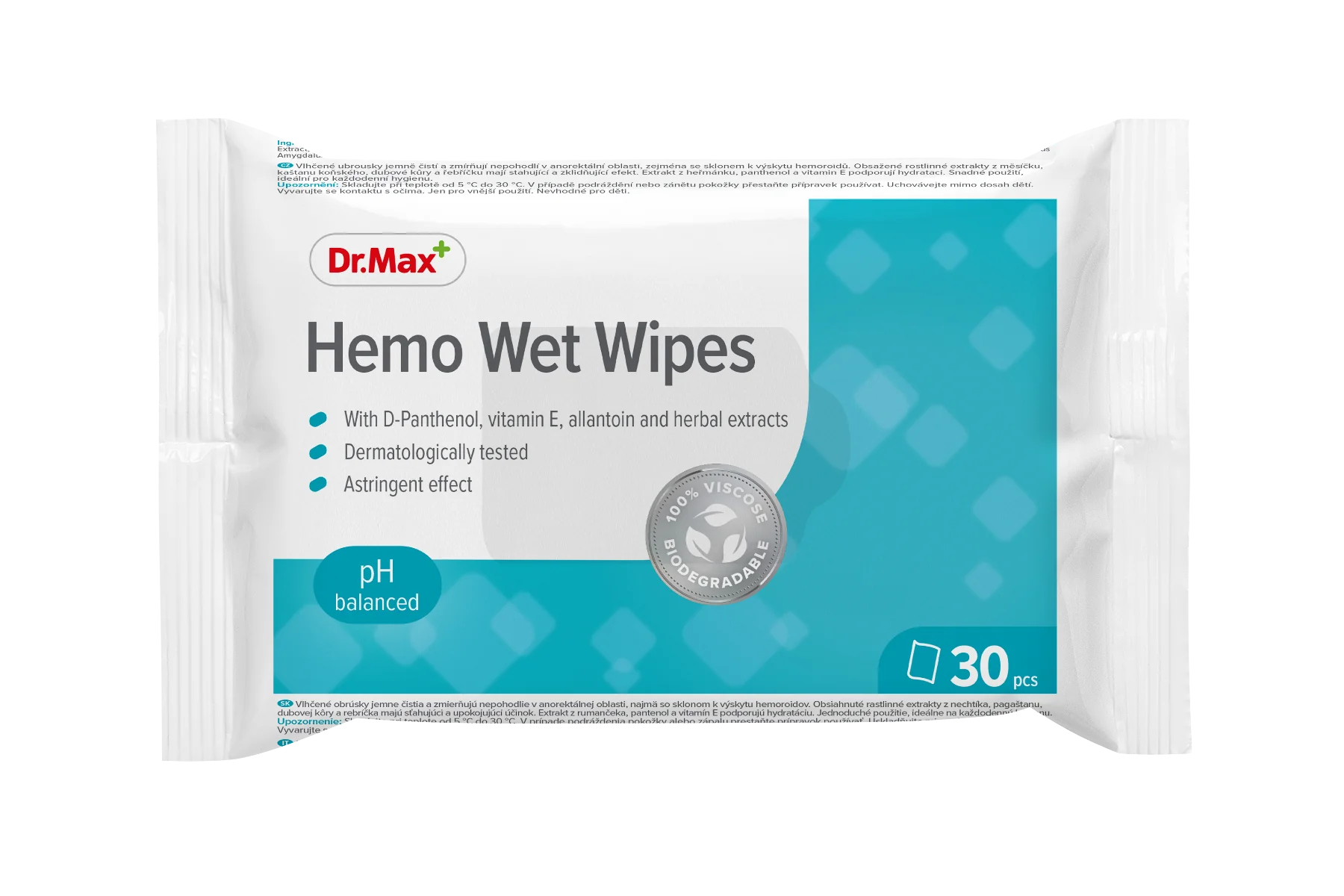Dr. Max Hemo Salviette Intime 30 Pezzi Astringenti e Lenitive