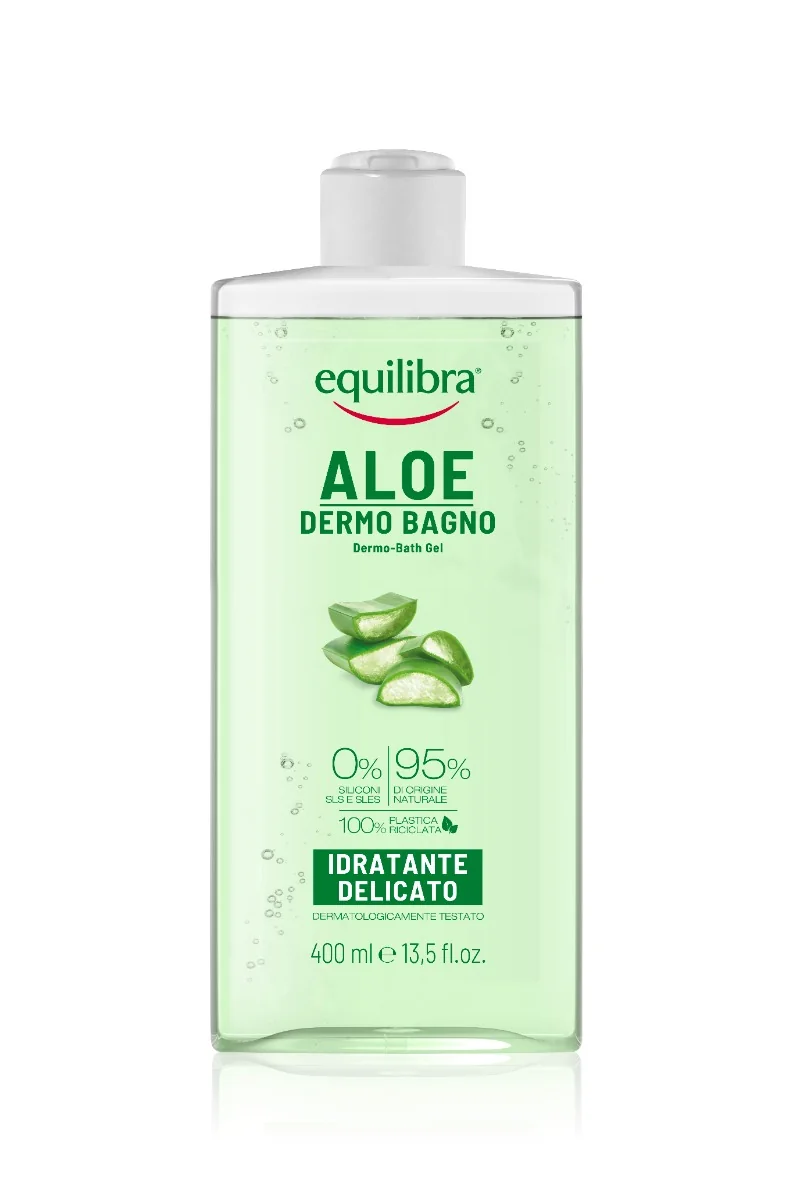 Equilibra Corpo Kit Aloe Dermo Bagno Idratante 400 ml + Acqua Corpo Profumata 100 ml + Crema Corpo Lenitiva 200 ml