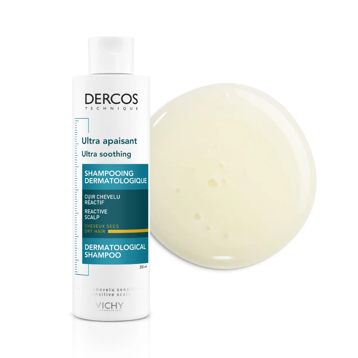 Vichy Dercos Shampoo Ultra-Lenitivo 200 Ml Cuoio capelluto reattivo capelli secchi