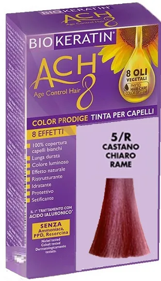 Biokeratin Ach8 5/R Castano Chiaro Ramato Tinta Per Capelli