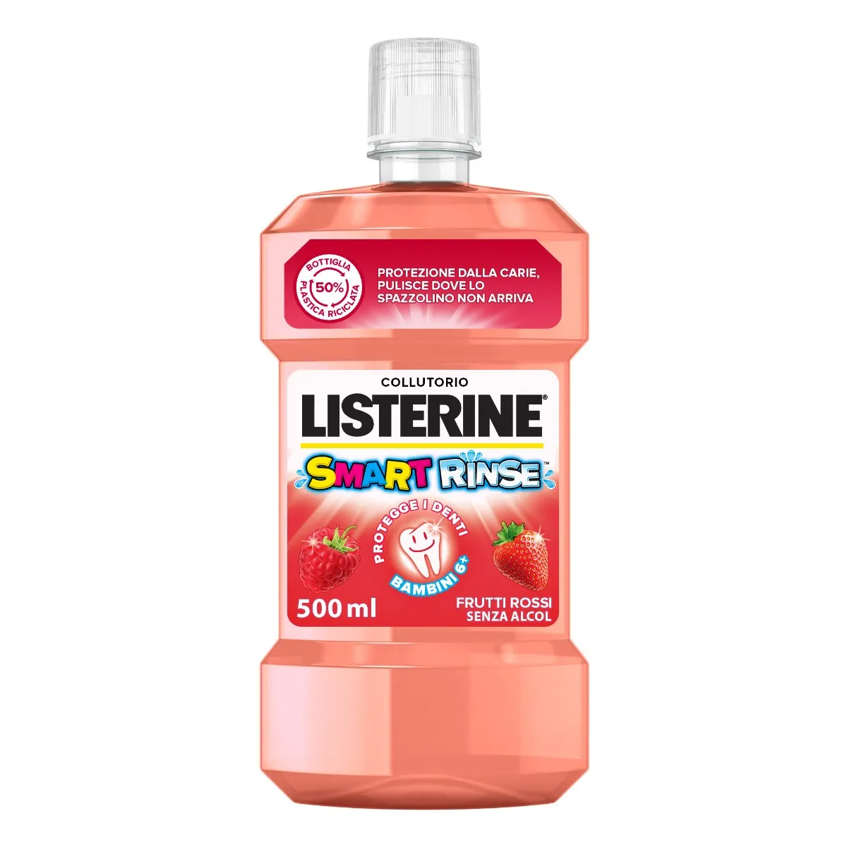 Listerine Smart Rinse Collutorio Bambini 500 ml Protezione Carie