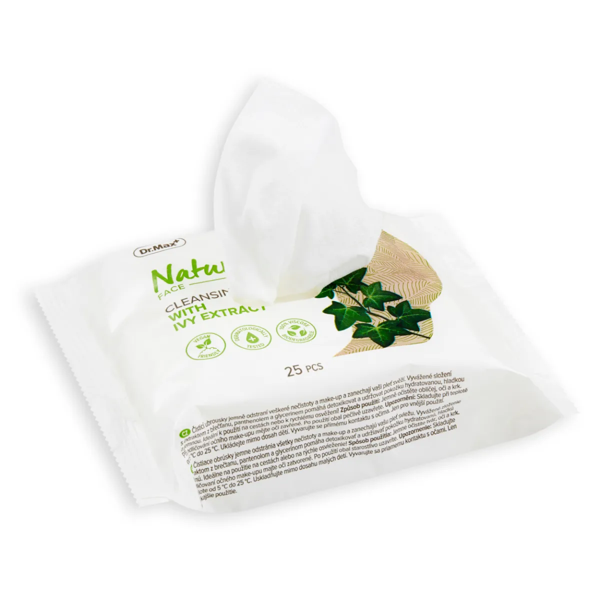 Dr.Max Natural Cleansing Wipes with Ivy Extract 25 Pezzi