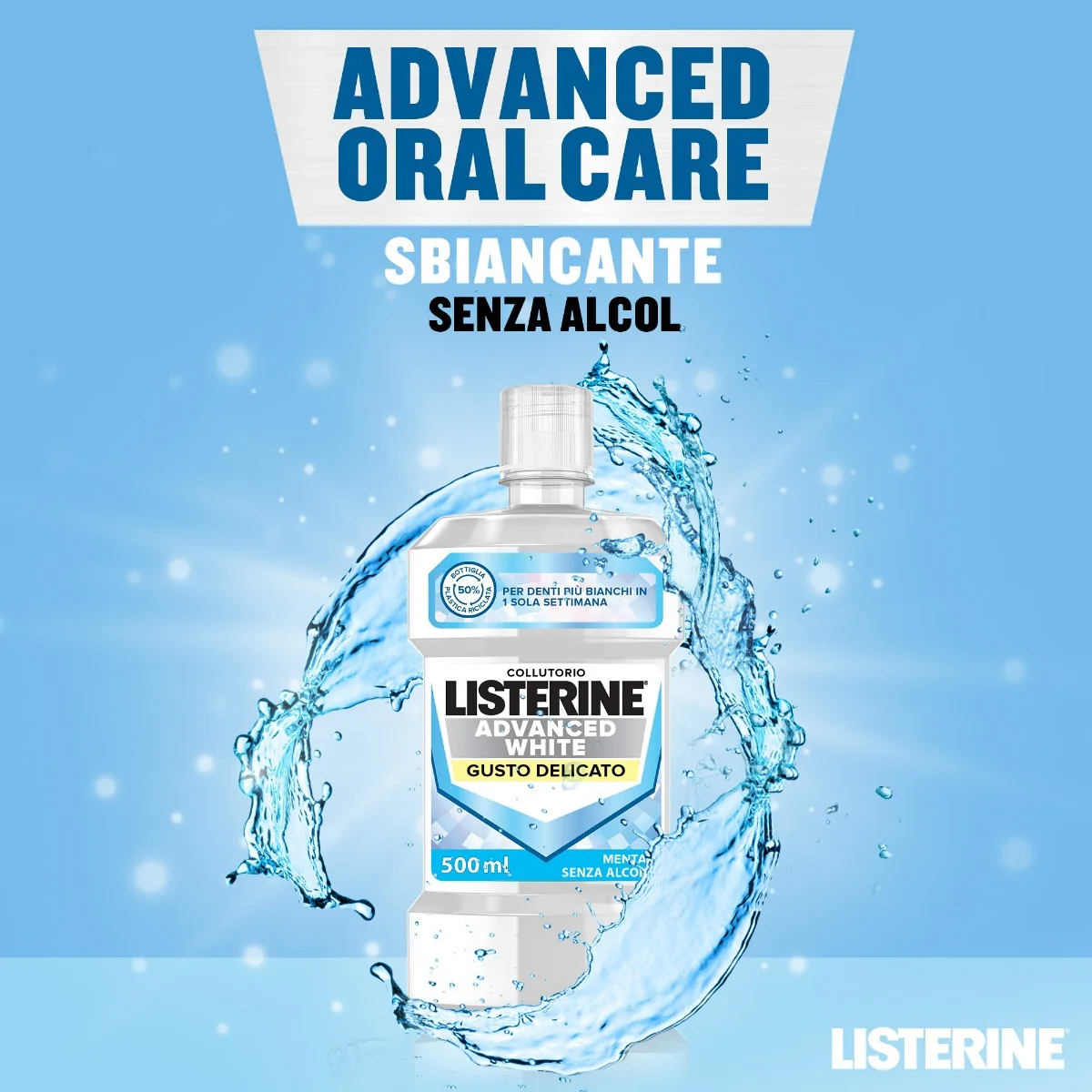 Listerine Advanced White Delicato Rinforza i Denti
