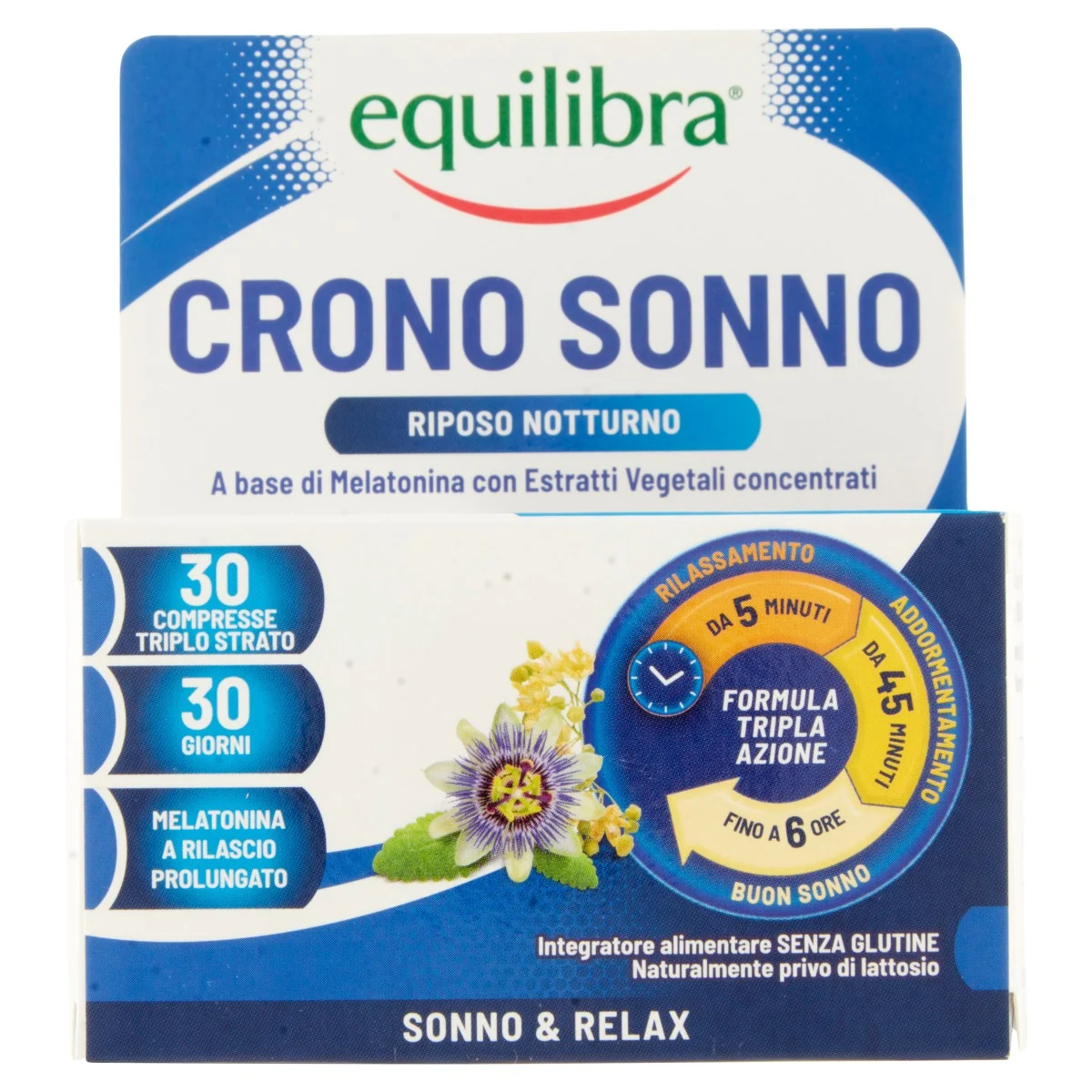 Equilibra Crono Sonno 30 Compresse Integratore per il Sonno