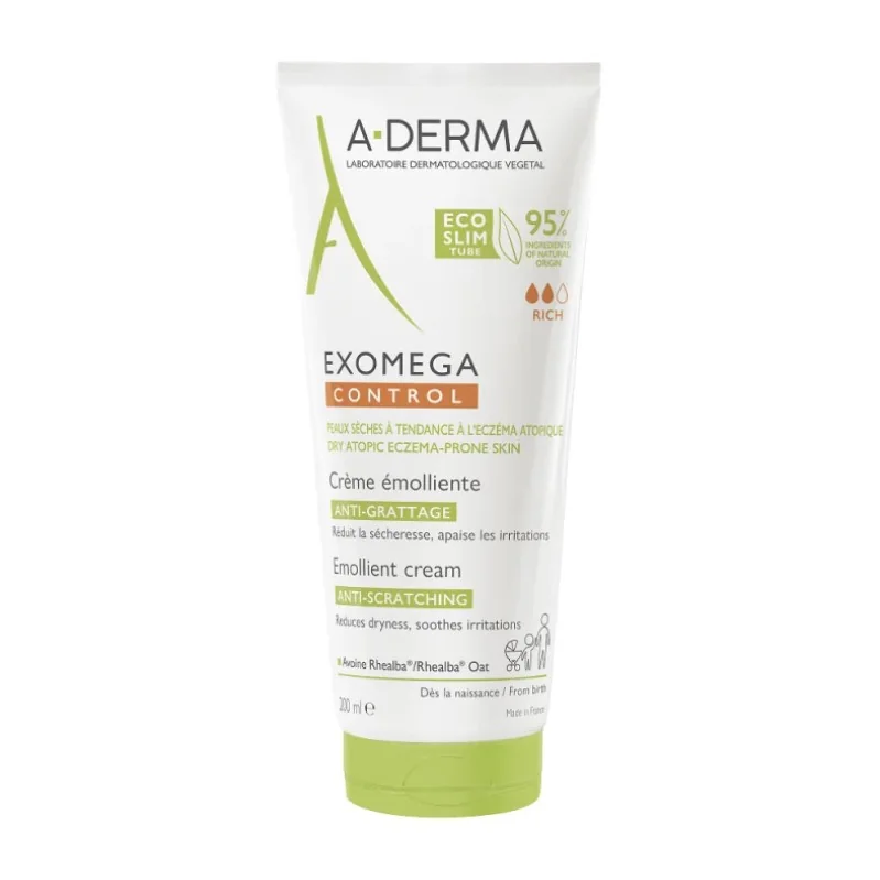 Aderma Exomega Control Crema Emolliente 200 ml Pelle a Tendenza Atopica