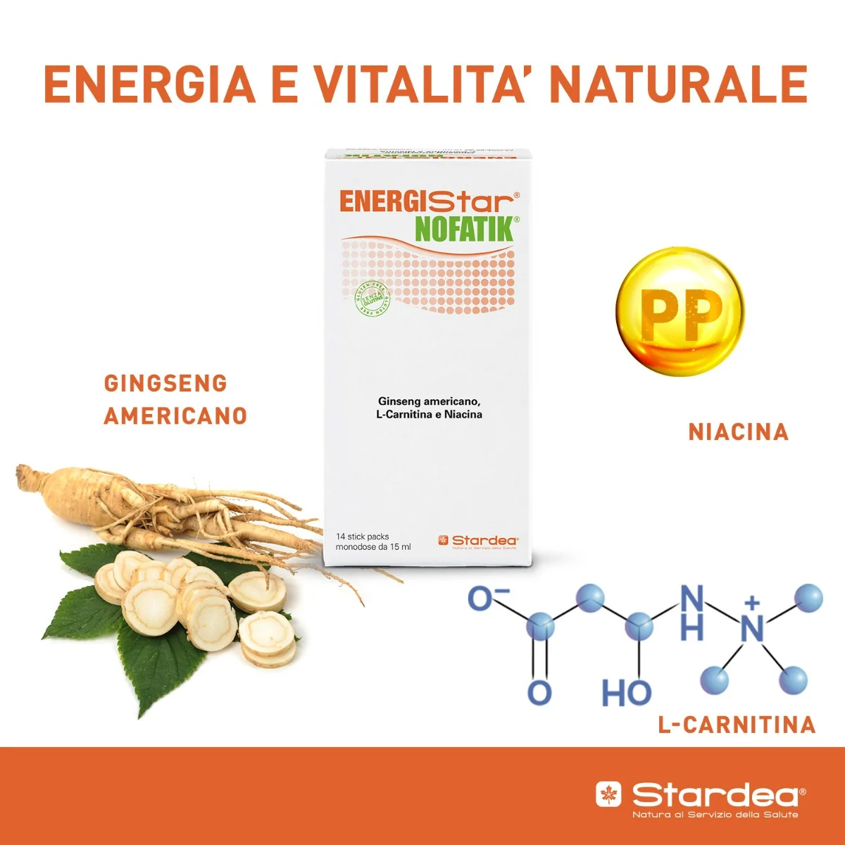 Energistar Nofatik 14 Stickpacs 15 ml Integratore Energetico