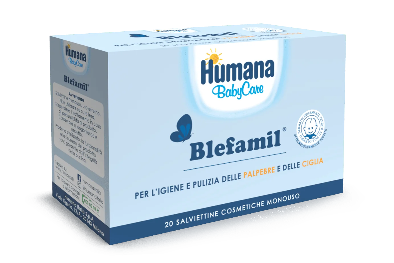 Hb Blefamil Salviette 20 Pezzi Dermatologicamente Testato