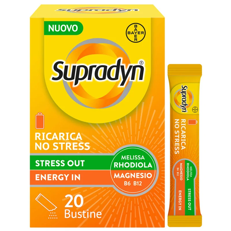 Supradyn Ricarica No Stress 20 Bustine Integratore Vitamine e Magnesio