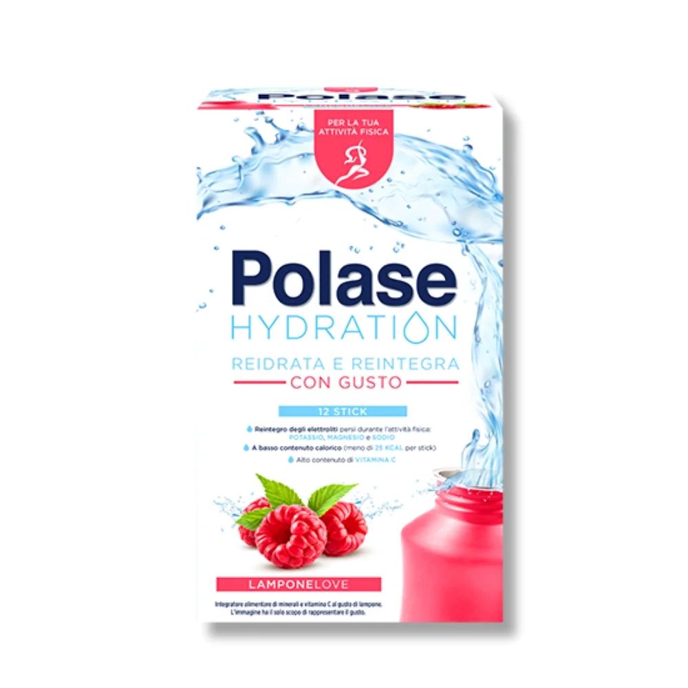 Polase Hydration Gusto Lampone 12 Bustine Integratore Energetico con Magnesio e Potassio