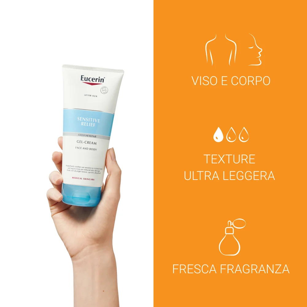 Eucerin After Sun Sensitive Relief 200 Ml Doposole Viso e Corpo
