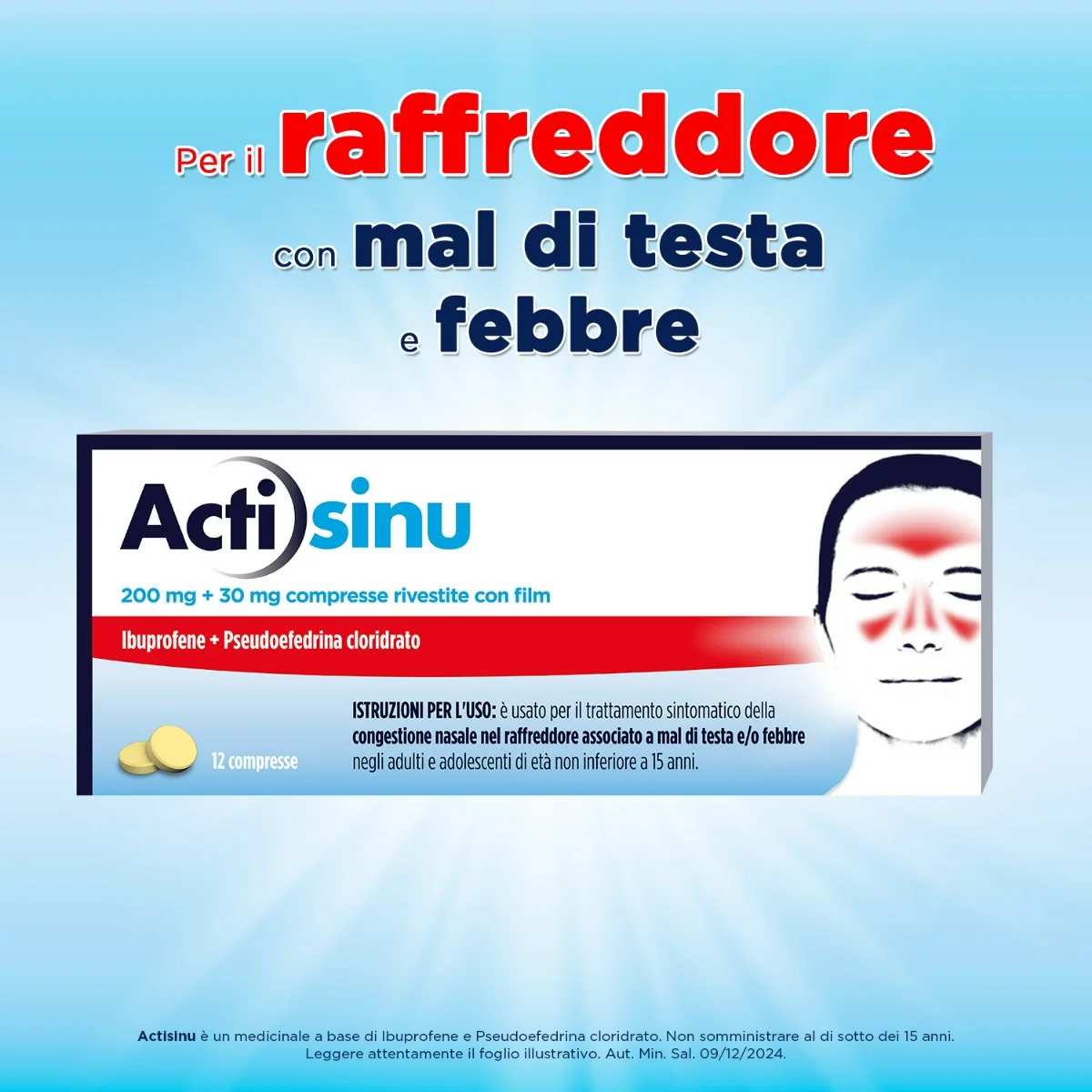 Actisinu 12 Compresse Rivestite 200 mg + 30 mg