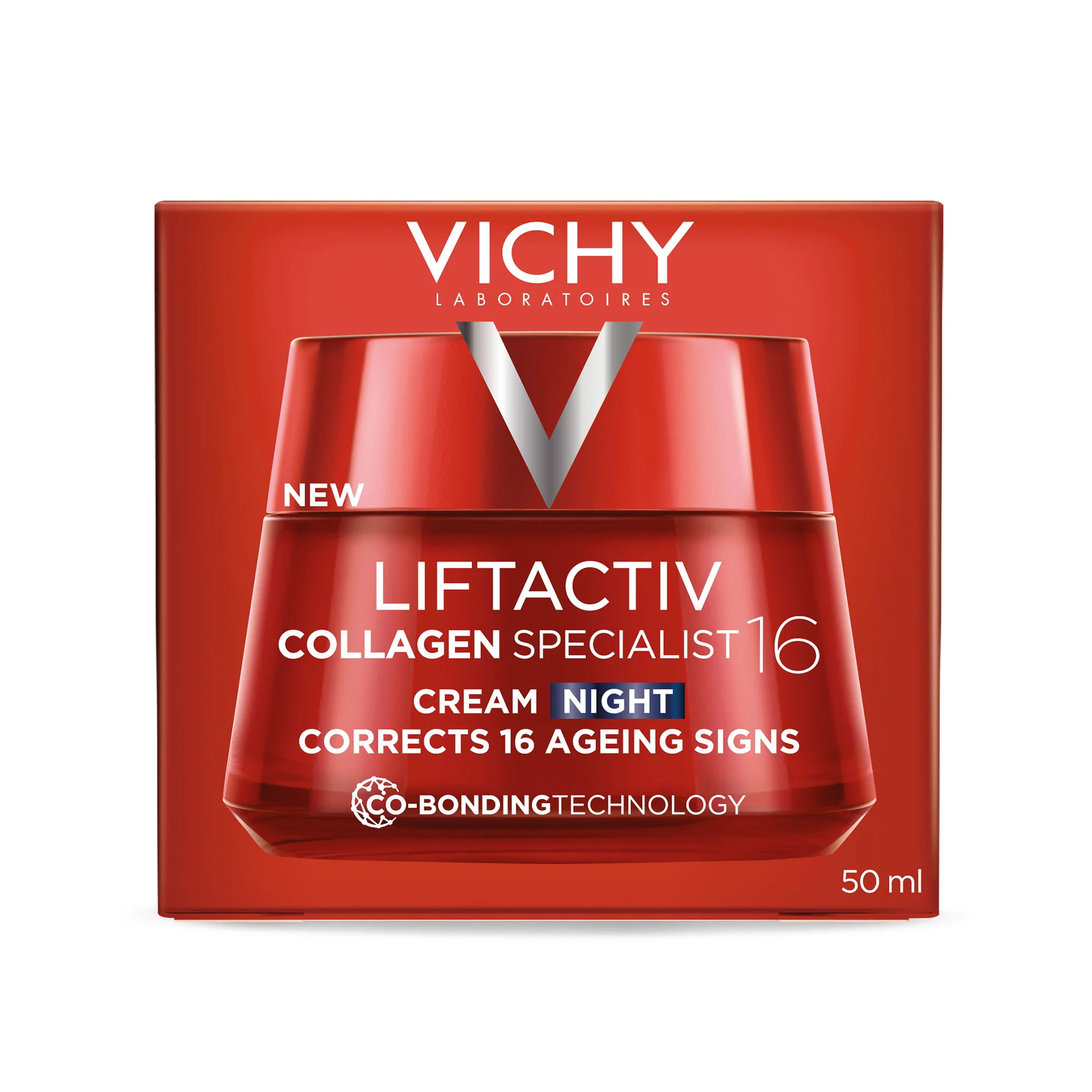 Vichy Liftactiv Collagen Specialist Crema Notte 50 Ml Anti-età con Peptidi Pro-Collagene