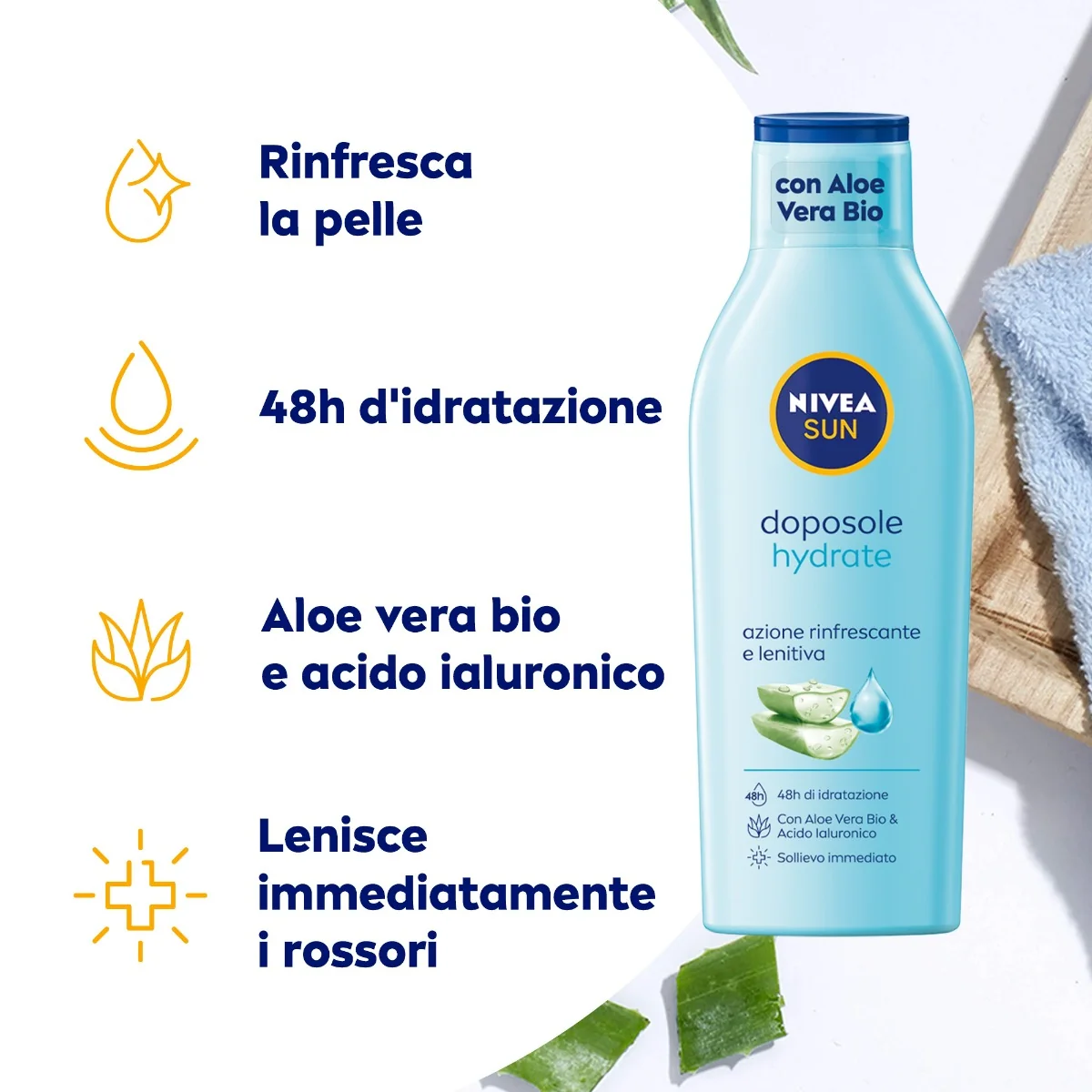 Nivea Sun Latte Doposole Hydrate 200 ml Rinfrescante e idratante
